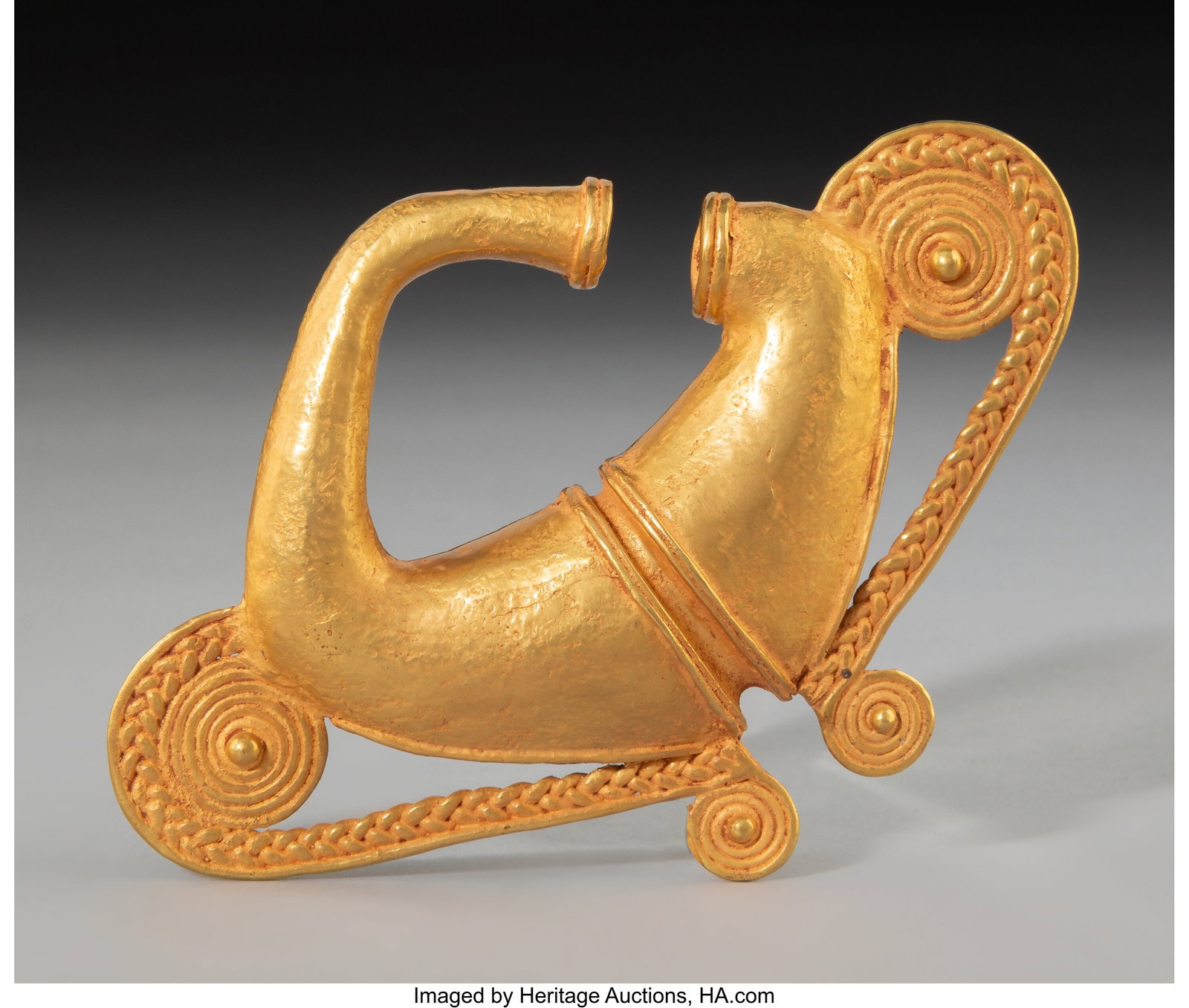 A Tairona Gold Nose Ornament Colombia, c. 100 B (1 of 4)