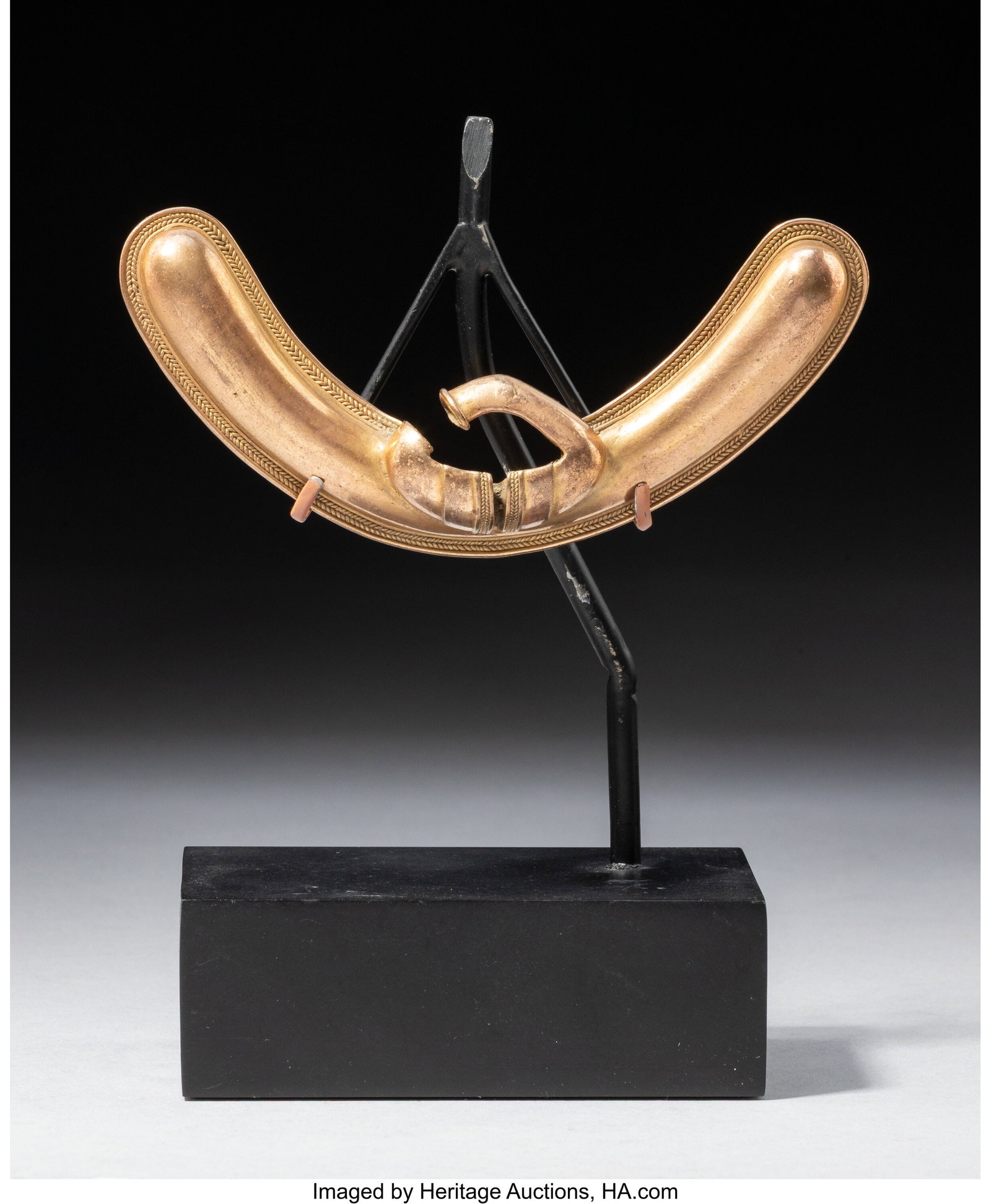 A Sinú Gold Nose Ornament Colombia, c. 500–1 (1 of 3)