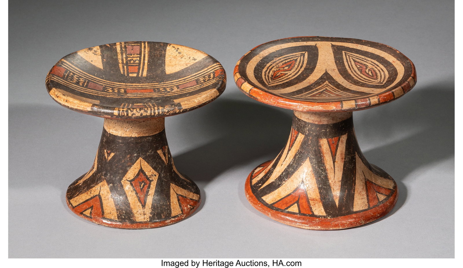 Two Small Coclé Pedestal Plates Panama, c. 800 (1 of 4)