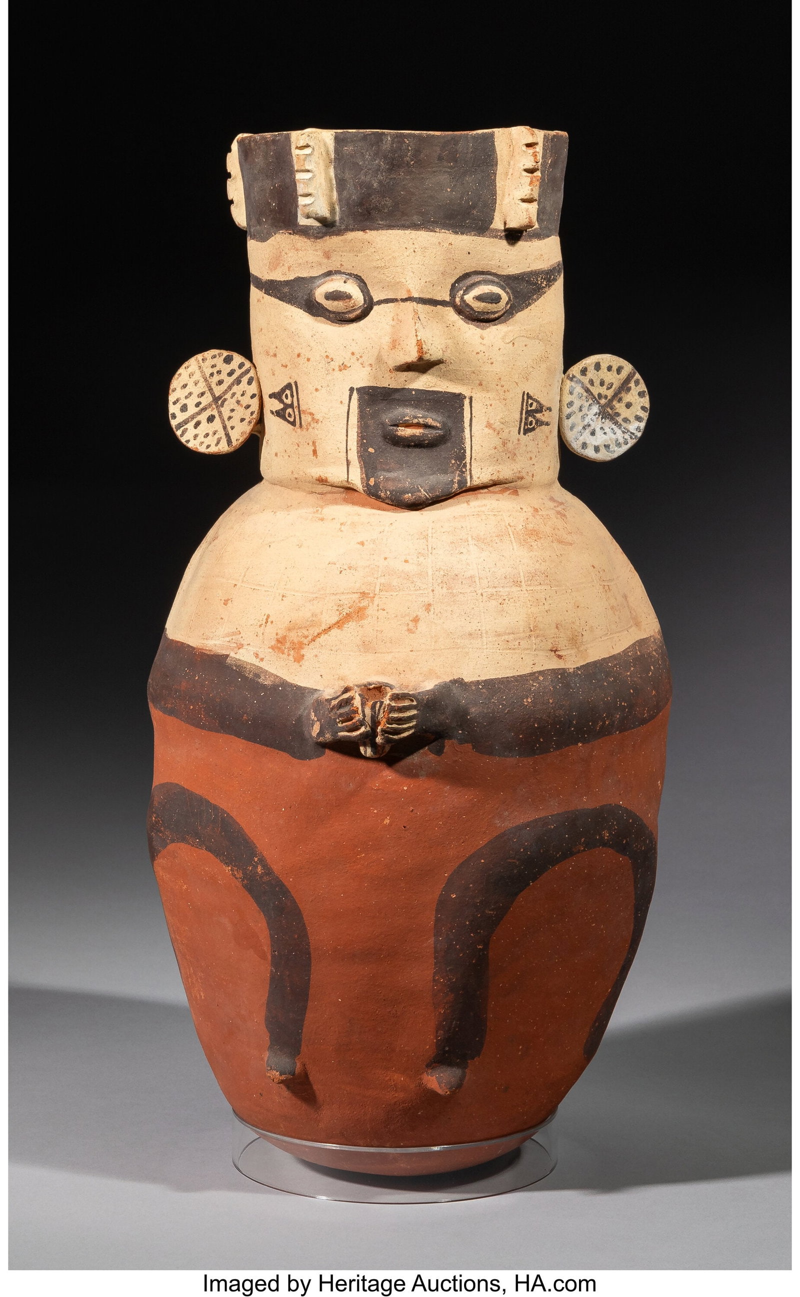 A Large Chancay Figural Urn Peru, c. 1000-1400  (1 of 4)