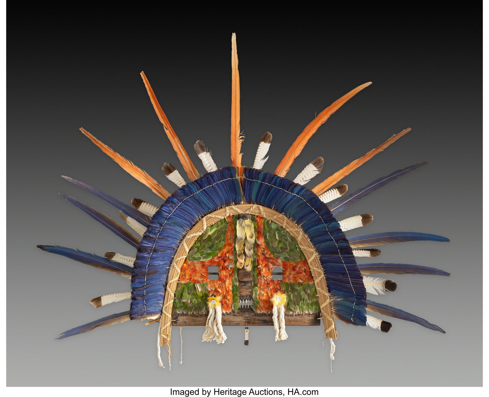 A Large Tapirapé Cara Grande Feather Mask Arag (1 of 2)