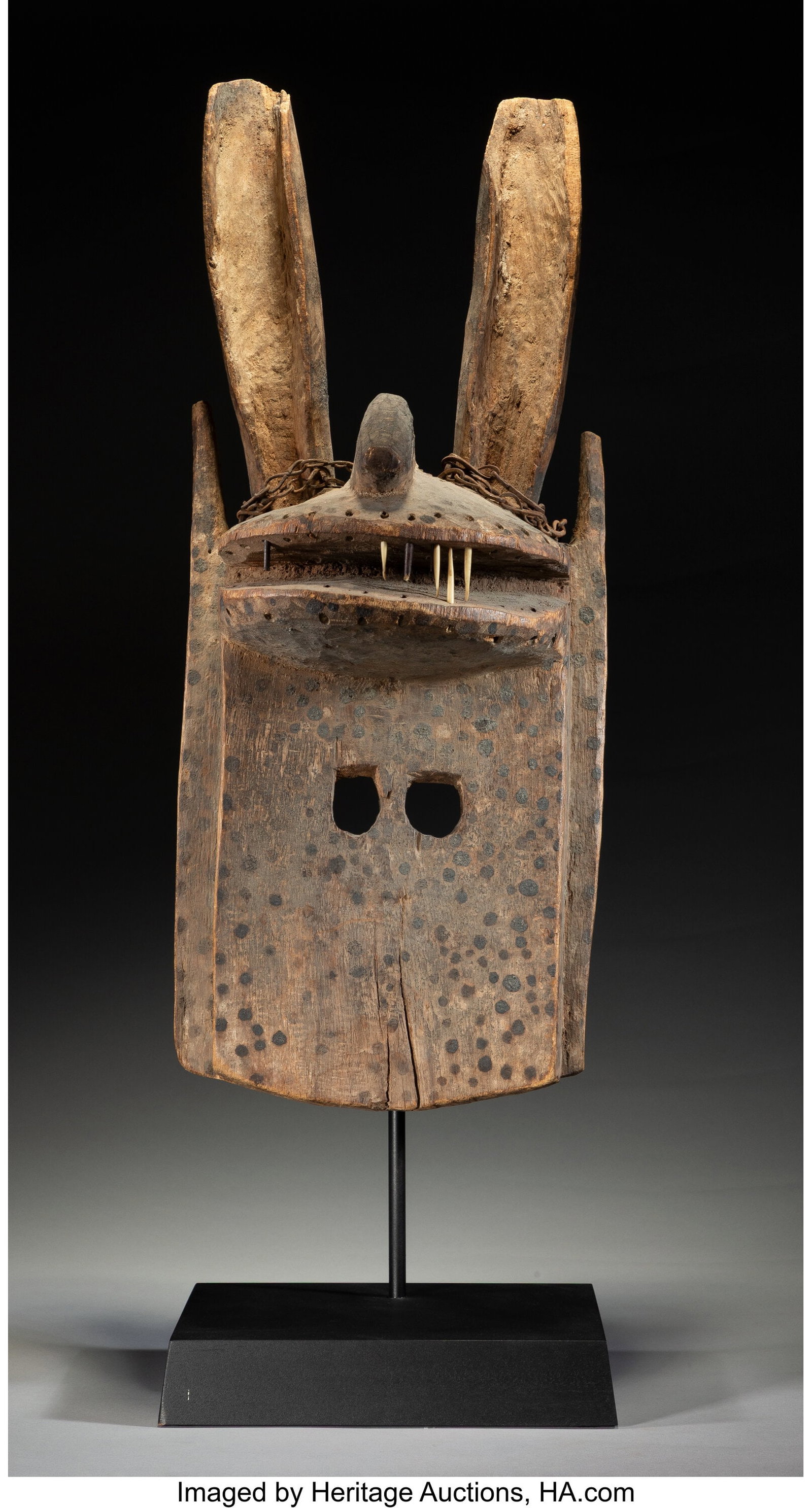 A Dogon Leopard Mask, tata Mali, c. early 20th  (1 of 3)