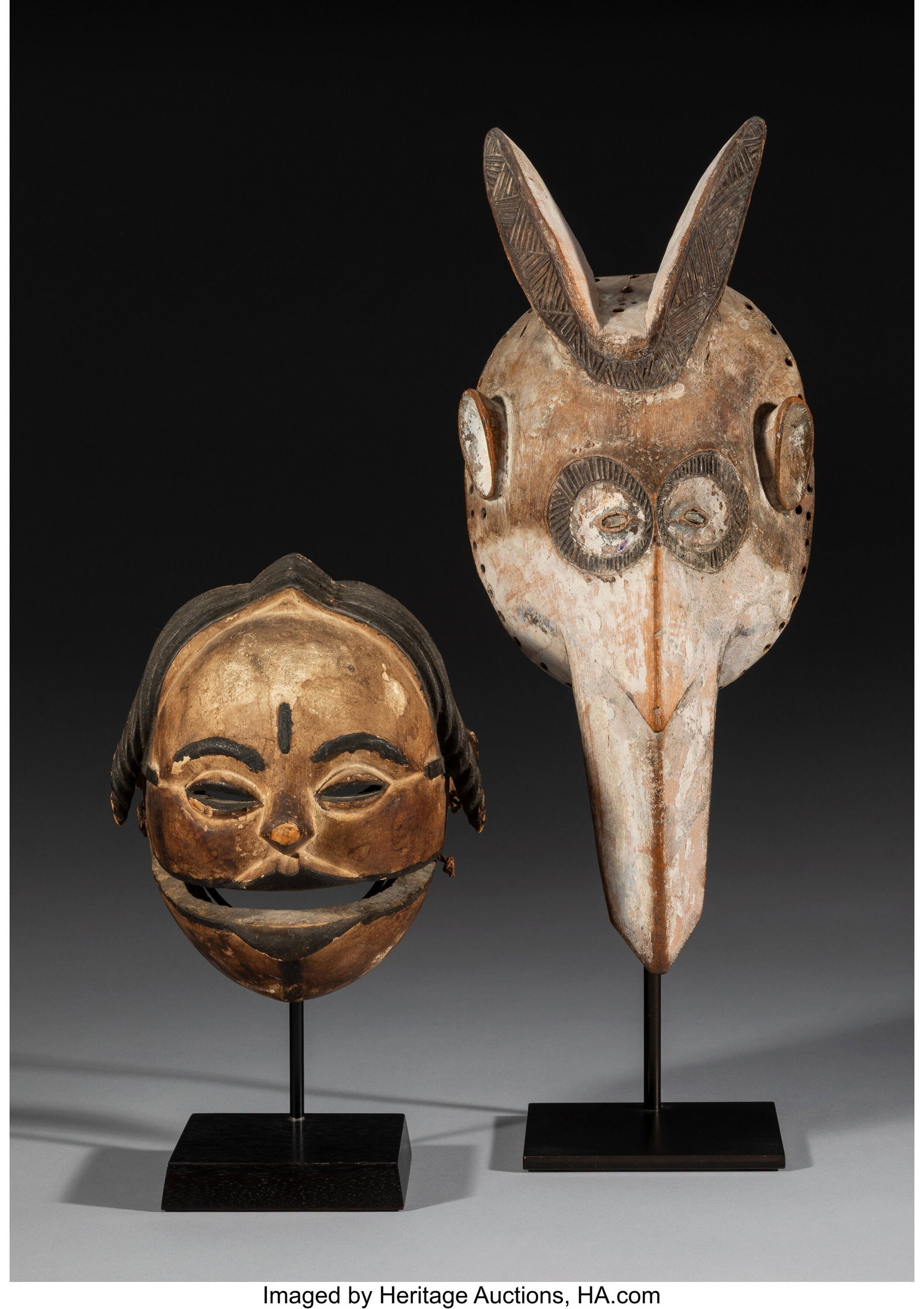 Two Nigerian Masks: Ogoni Elu and Igbo Ula Onu  (1 of 5)