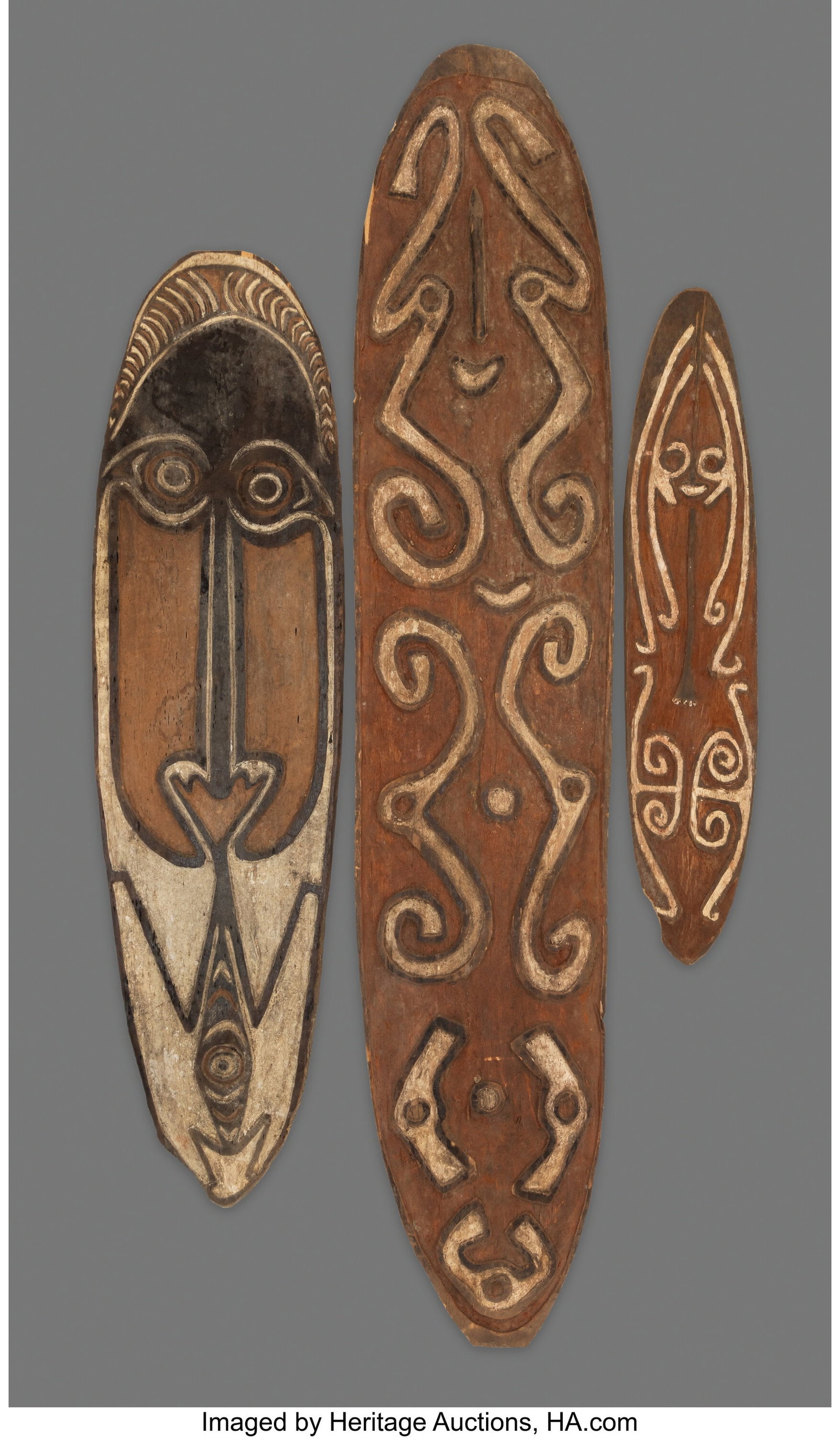 Three Gope Boards Papuan Gulf, Papua New Guinea (1 of 2)