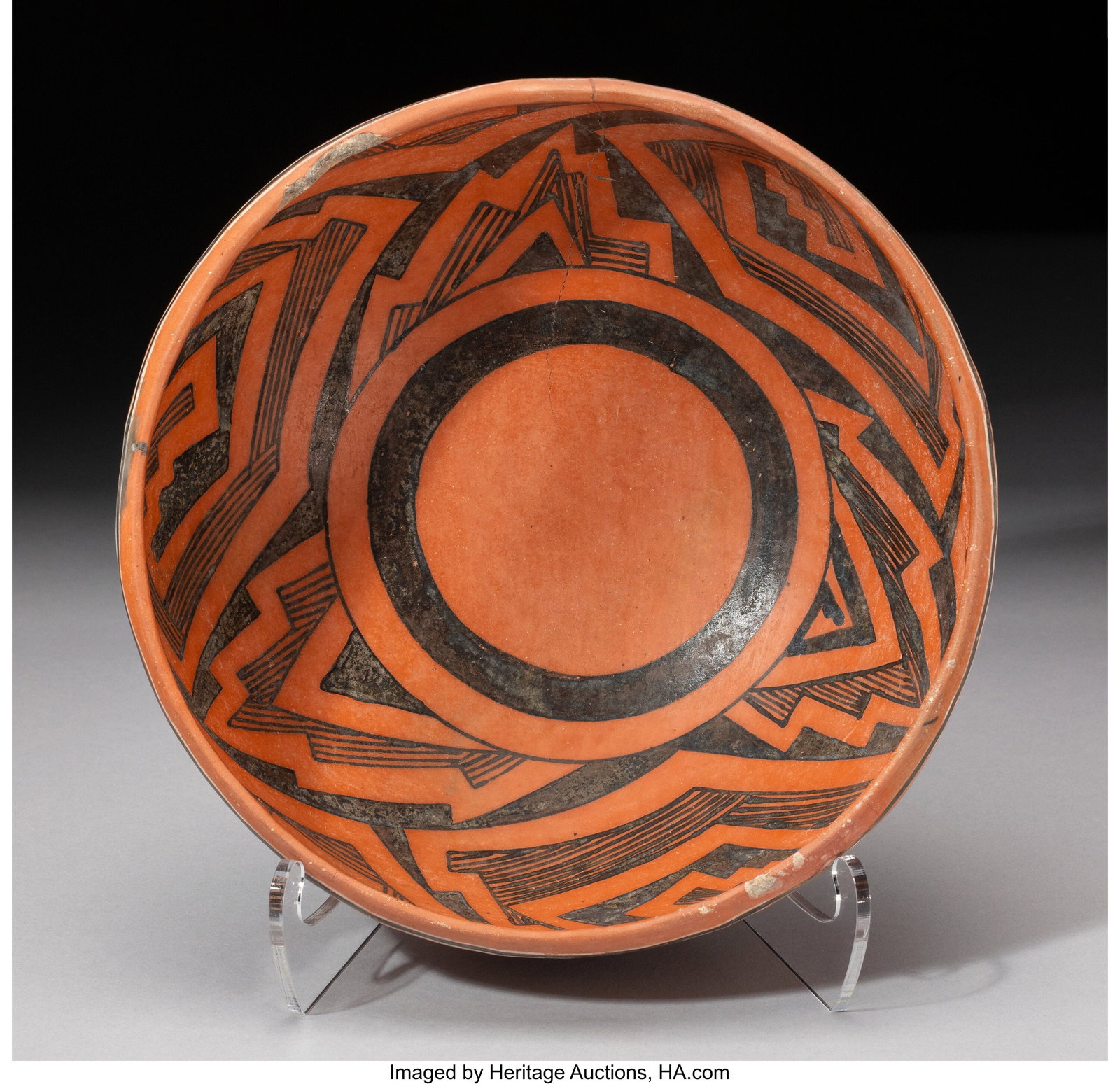 A Pinedale Black-on-Red Bowl c. 1100 - 1250 A (1 of 4)