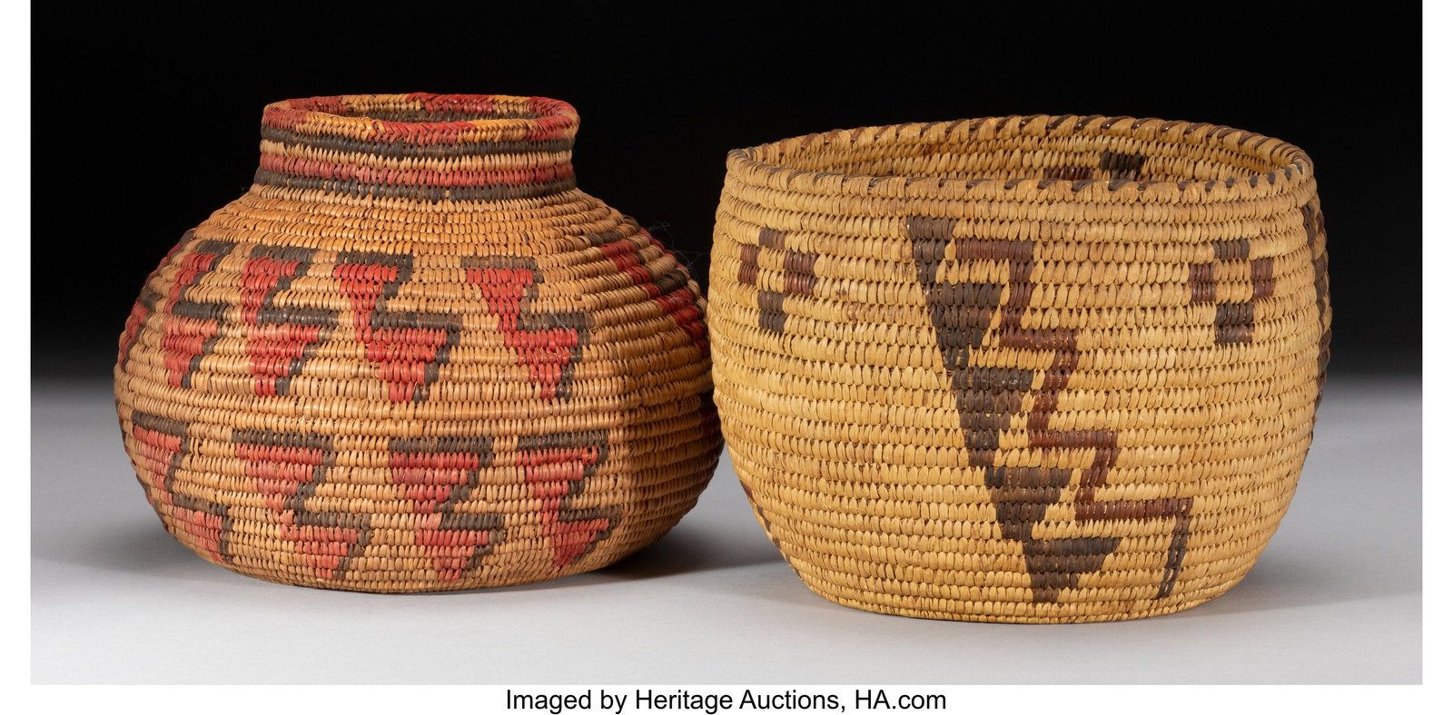 Two Southwest Coiled Basketry Items c. 1930 an (1 of 2)