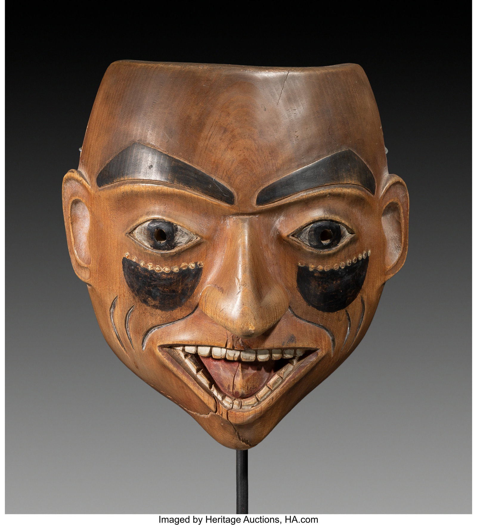 A Northwest Coast Polychrome Mask Provenance:  (1 of 3)