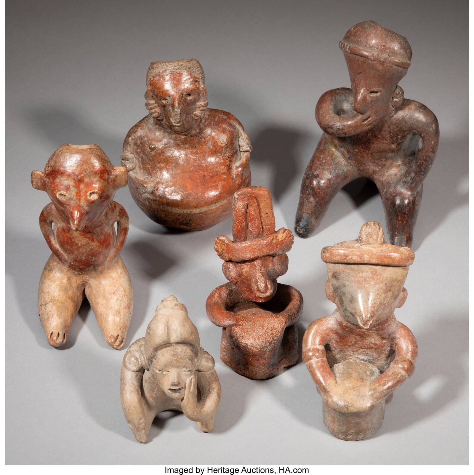 Five Nayarit and One Huastec Figure Heights: r (1 of 2)