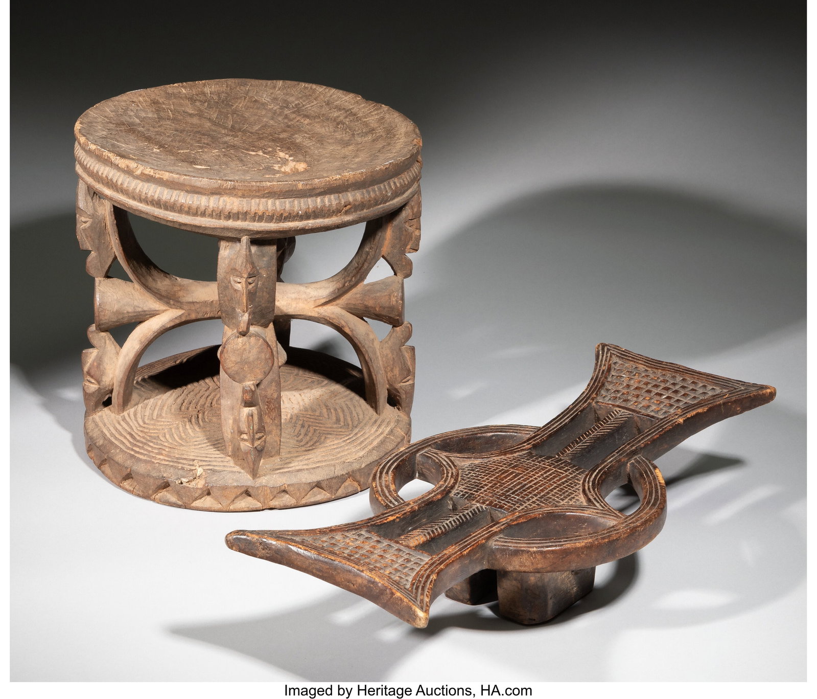 Two African Stools Igbo, Nigeria and Congo, 20 (1 of 2)