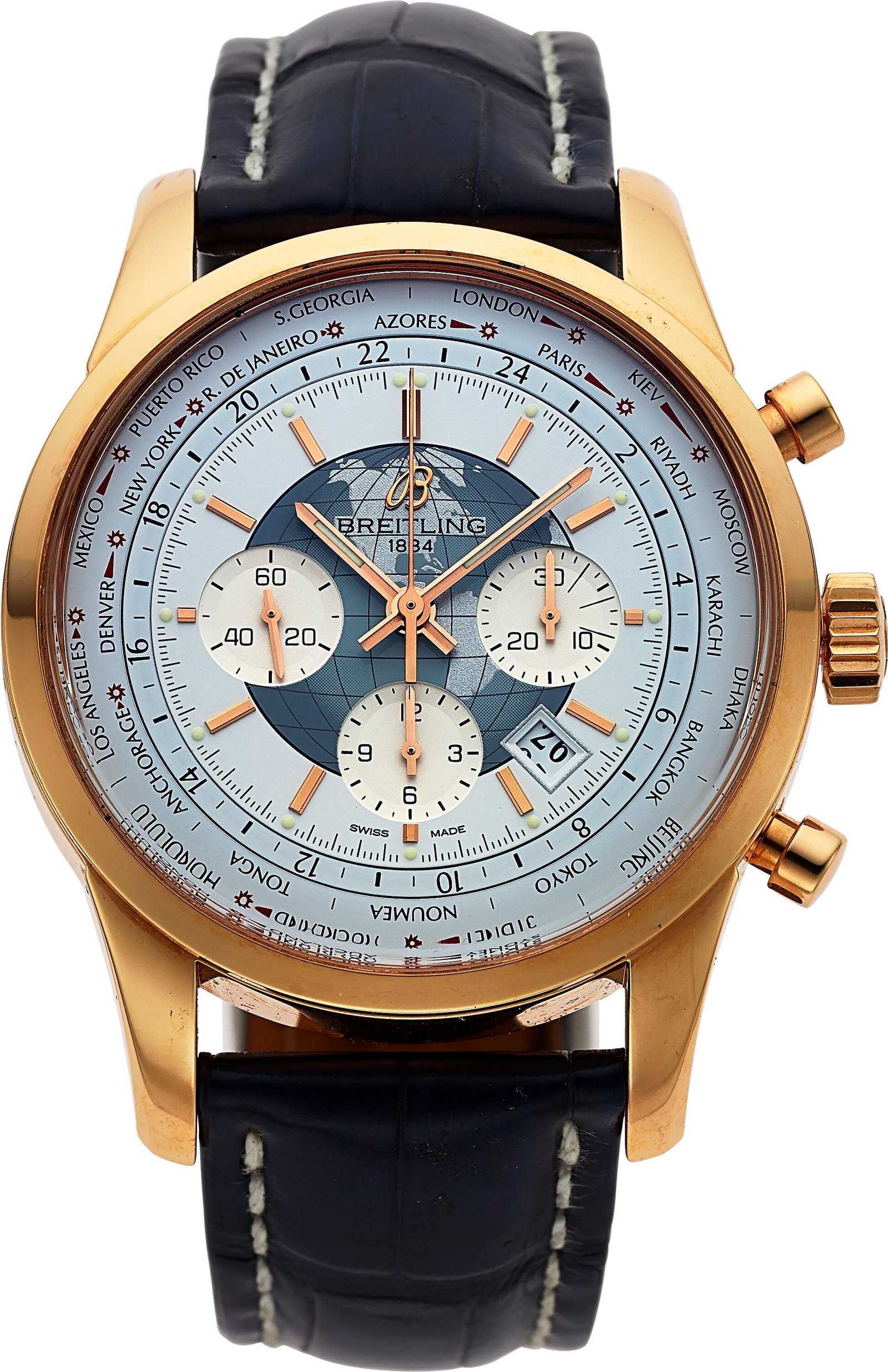 Breitling Transocean Chronograph Unitime, 18k Re (1 of 4)