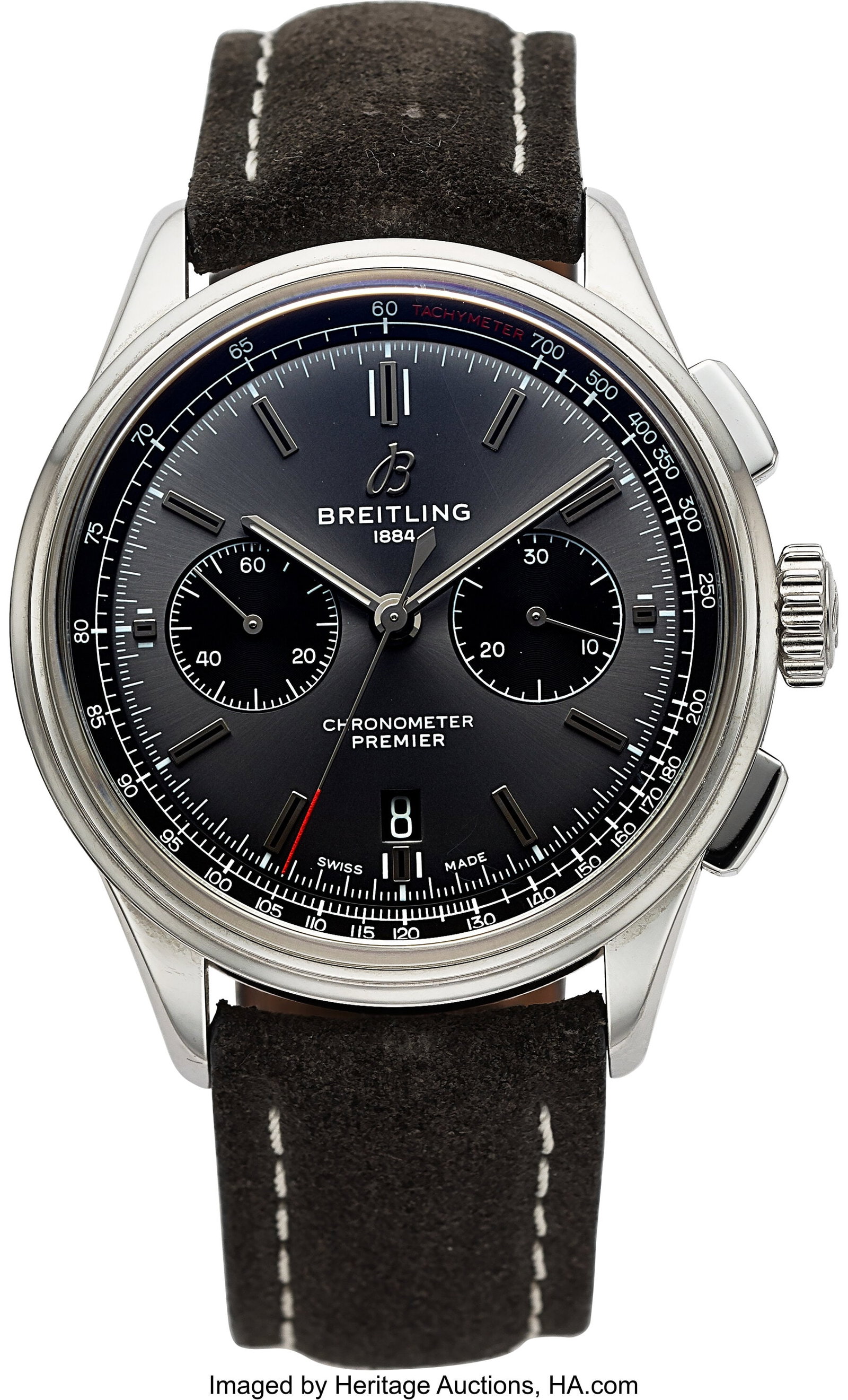Breitling Premier Chronograph B01, Full Set, Ref: Breitling Premier Chronograph B01, Full Set, Ref. AB0118 Case: 42 mm, stainless steel, three body, screw-down exhibition case back, domed bezel,
