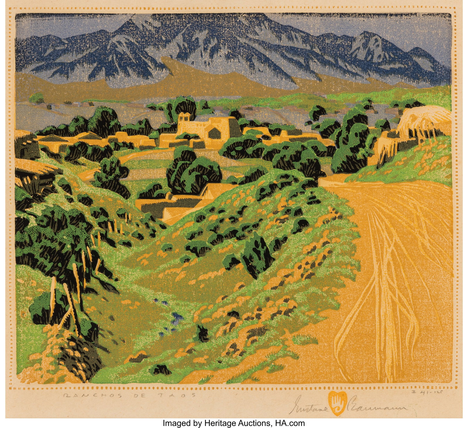 Gustave Baumann (German/American, 1881-1971) Ran (1 of 3)