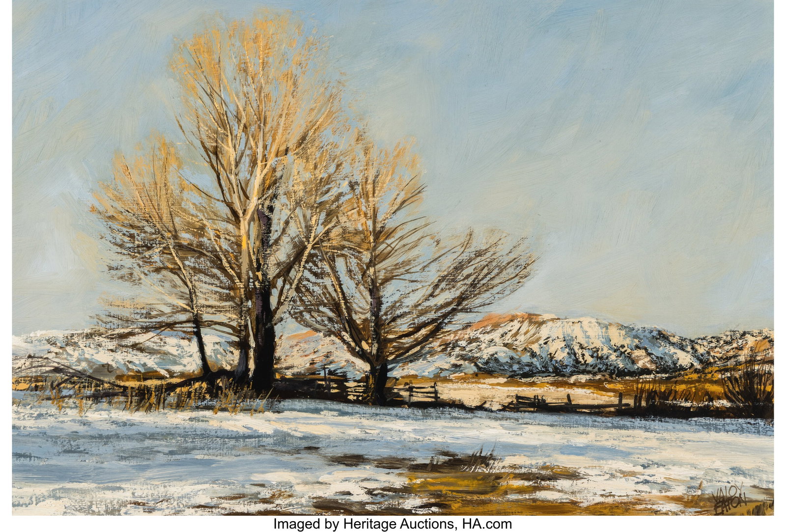 Valoy Eaton (American, b. 1938) Silver Poplars,  (1 of 3)