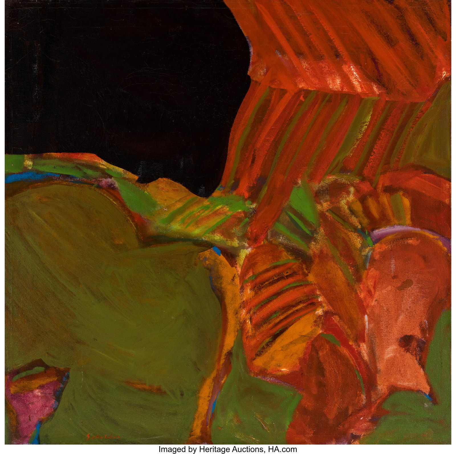 Fritz Scholder (American, 1937-2005) Untitled Oi (1 of 3)
