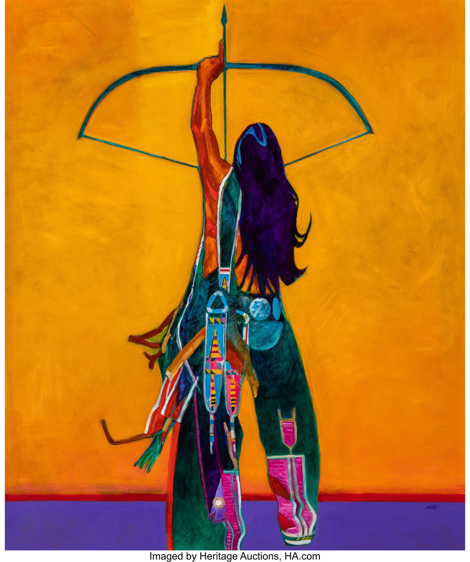 John Nieto (American, 1936-2018) Plains Archer,  (1 of 3)