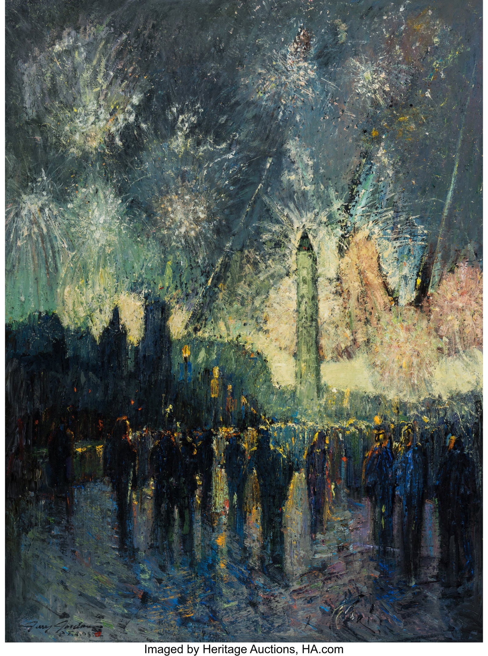 Jerry Jordan (American, b. 1944) Celebration Oil (1 of 3)
