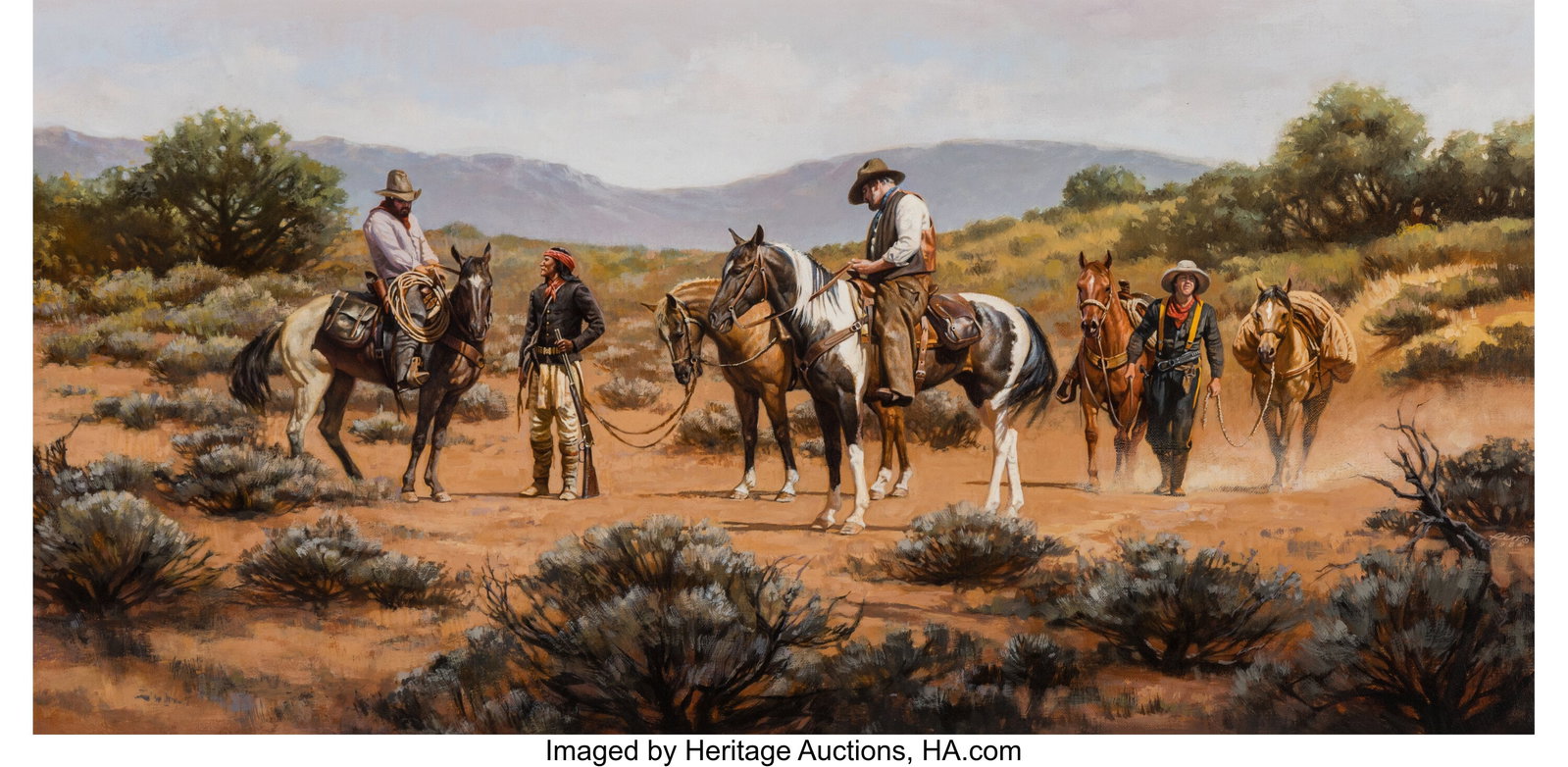 Chuck Ren (American, 1941-1995) The Trackers, 19 (1 of 3)
