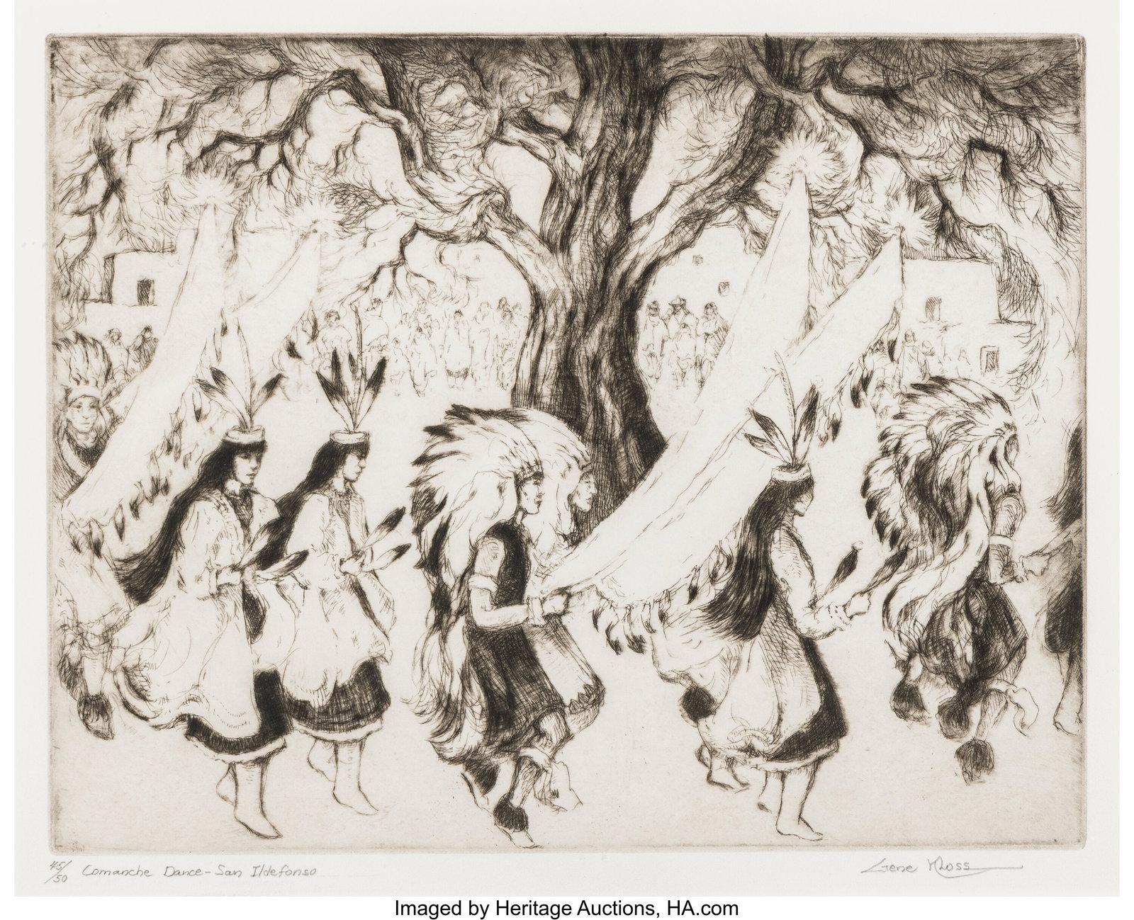 Gene Kloss (American, 1903-1996) Comanche Dance  (1 of 3)