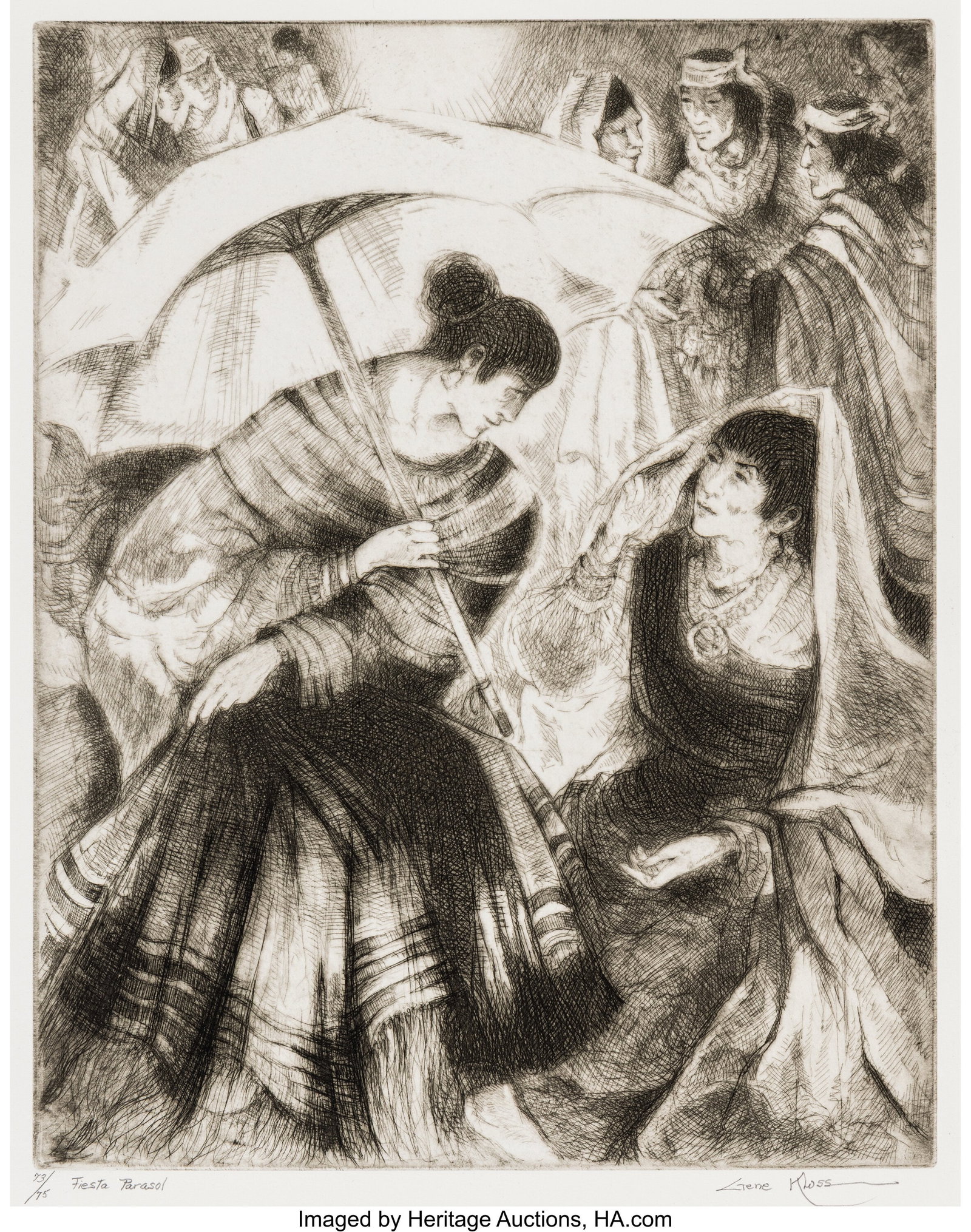 Gene Kloss (American, 1903-1996) Fiesta Parasol, (1 of 2)