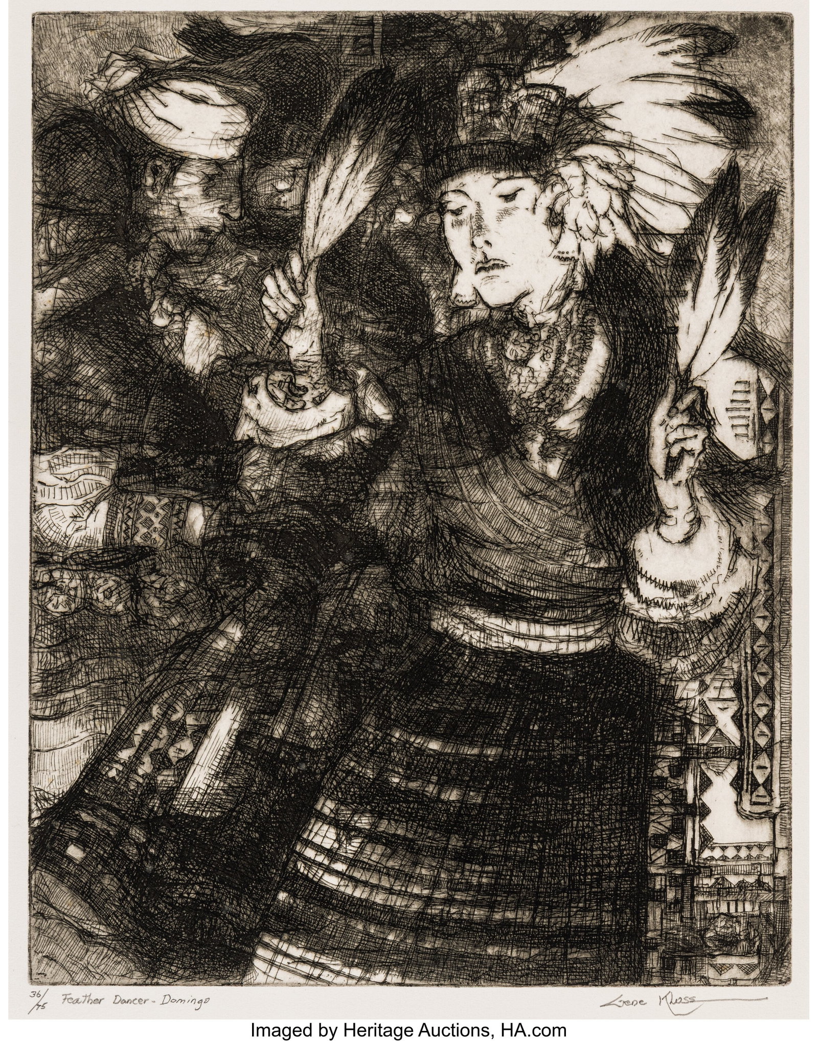 Gene Kloss (American, 1903-1996) Feather Dancer  (1 of 2)