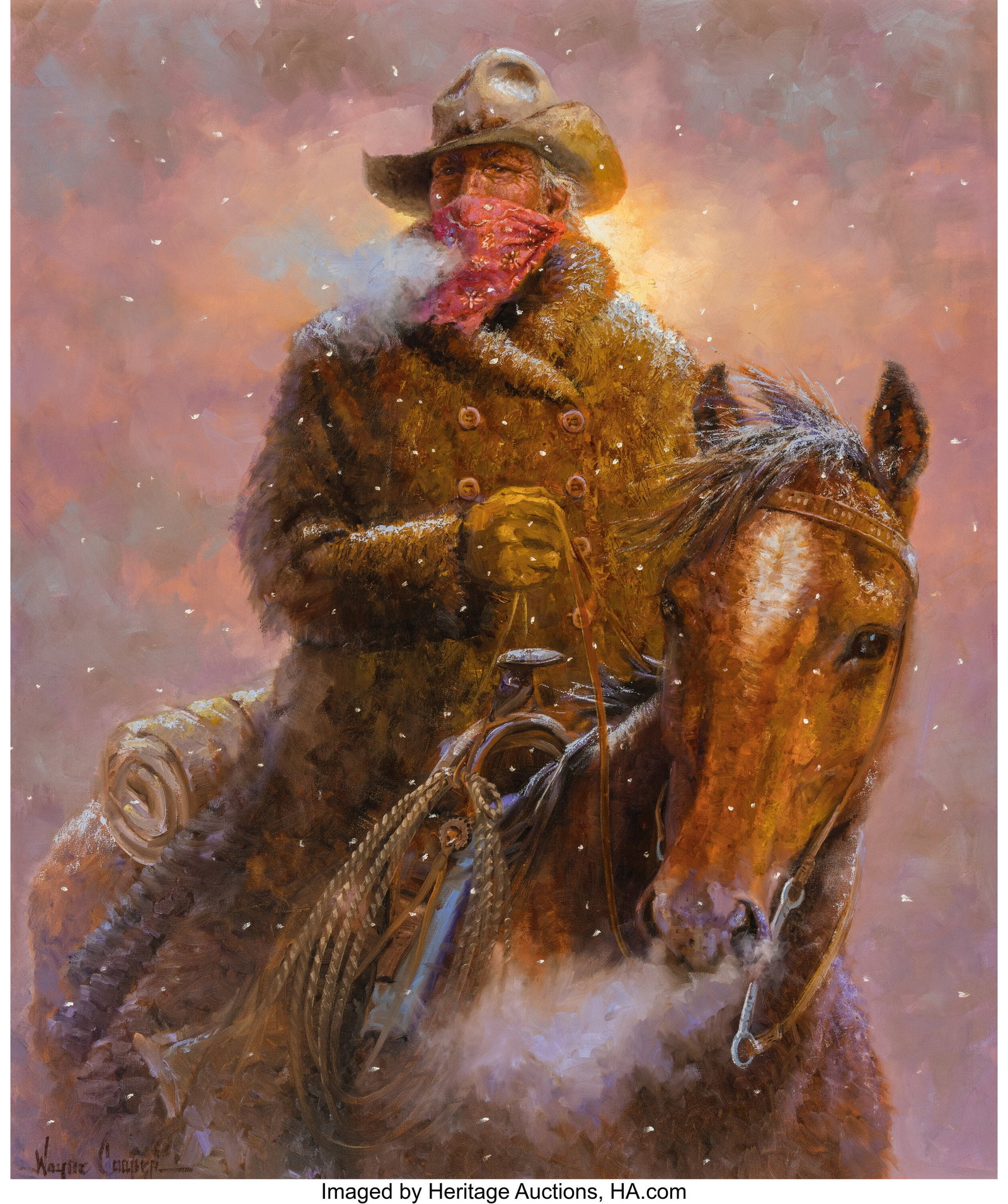 Wayne Cooper (American, b. 1942) Winter Ride Oil (1 of 3)