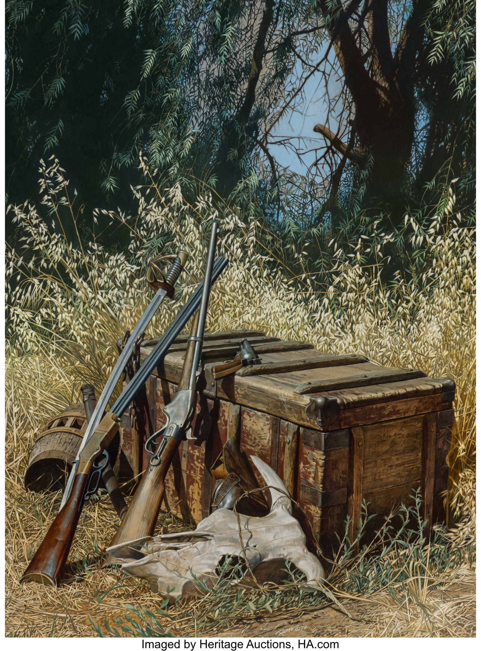 Chuck Ren (American , 1941-1995) How the West Wa (1 of 3)