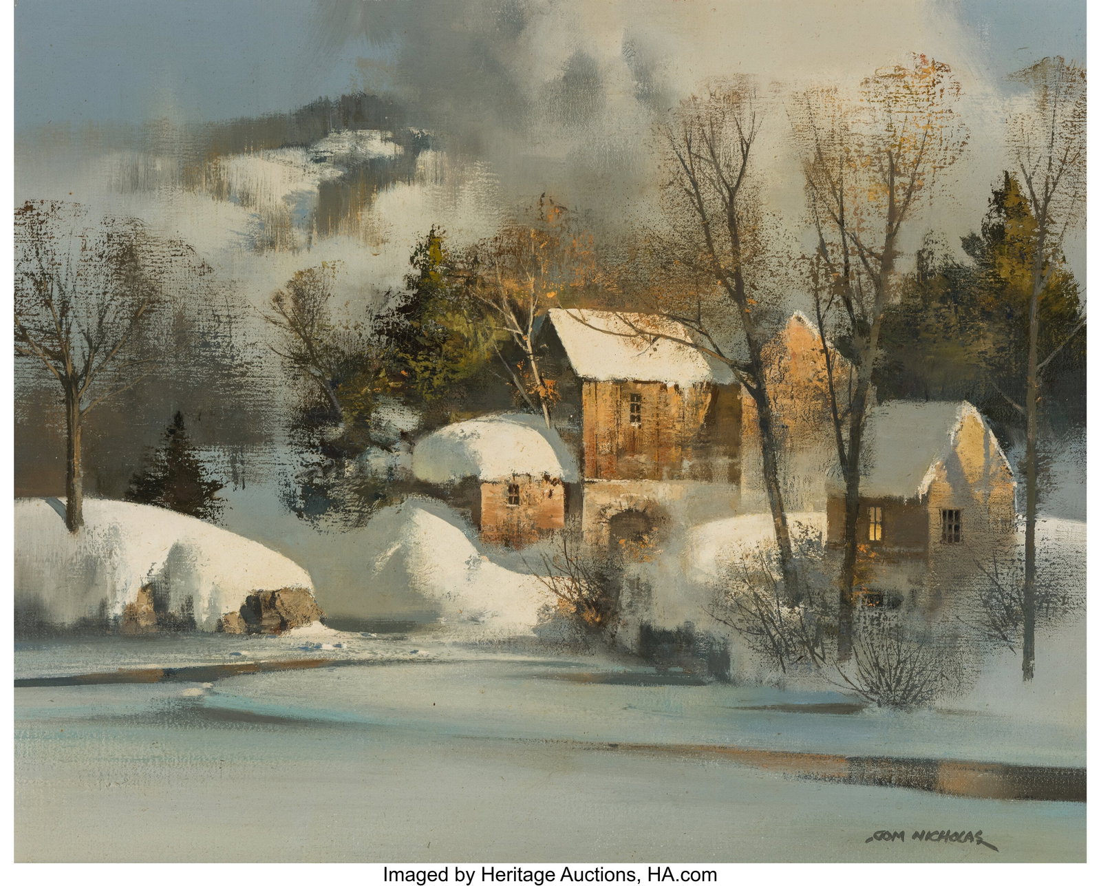 Thomas Nicholas (American, b. 1934) Squall at Mi (1 of 3)
