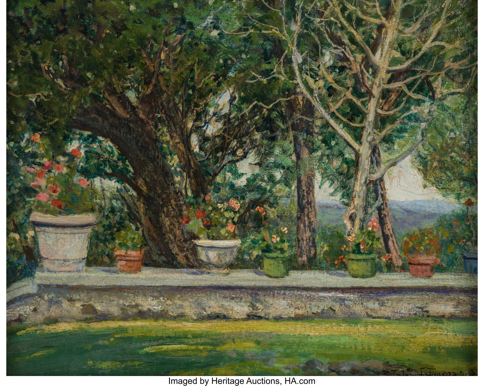 John F. Enser (American, 1898-1968) The Terrace, (1 of 3)