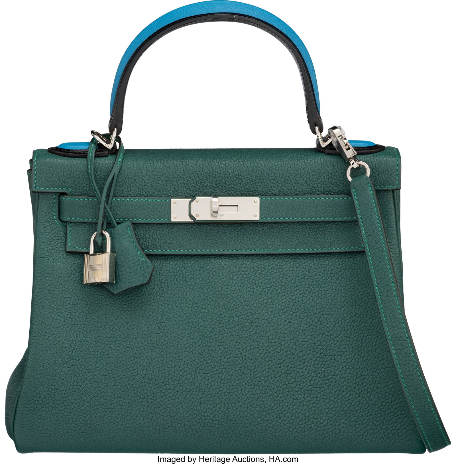Hermès Limited Edition 28cm Malachite Togo, Ble (1 of 5)