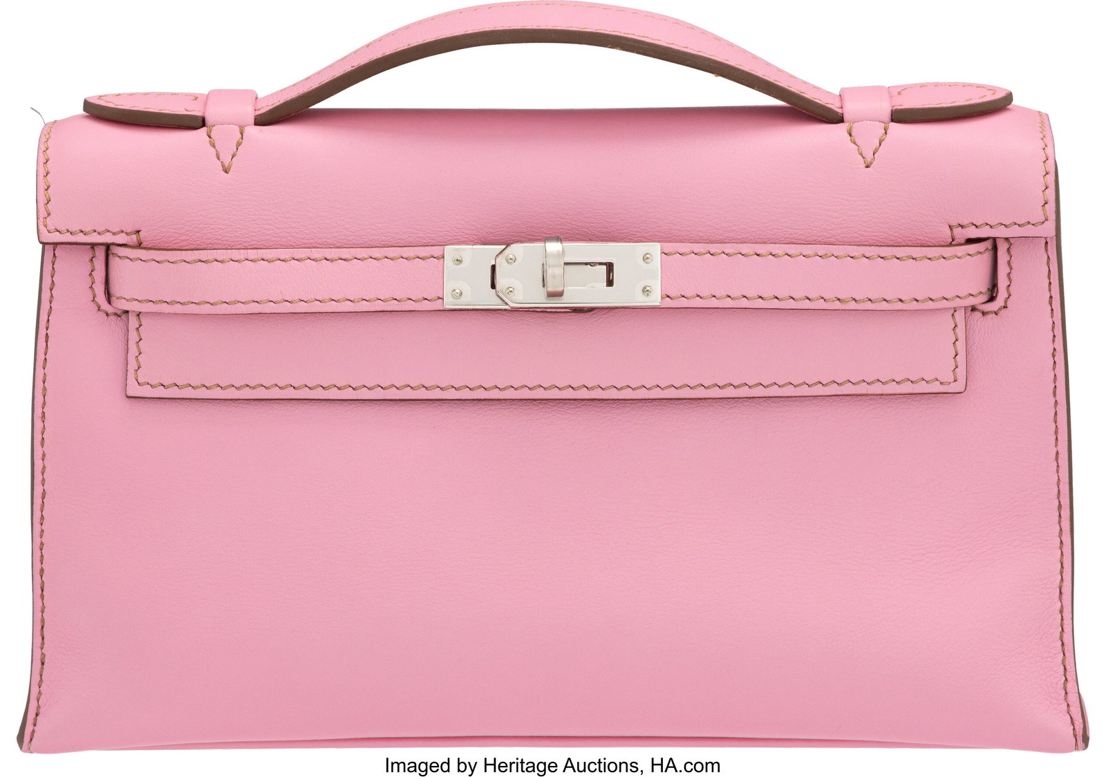 Hermès 5P Bubblegum Pink Swift Leather Kelly Po (1 of 5)