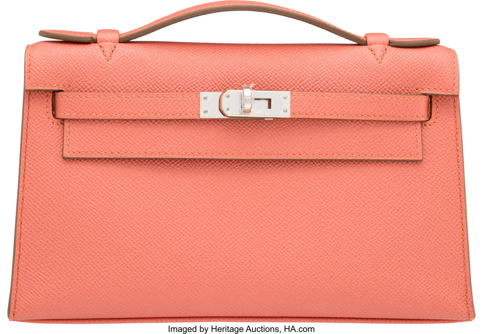 Hermès Flamingo Epsom Leather Kelly Pochette wi (1 of 5)