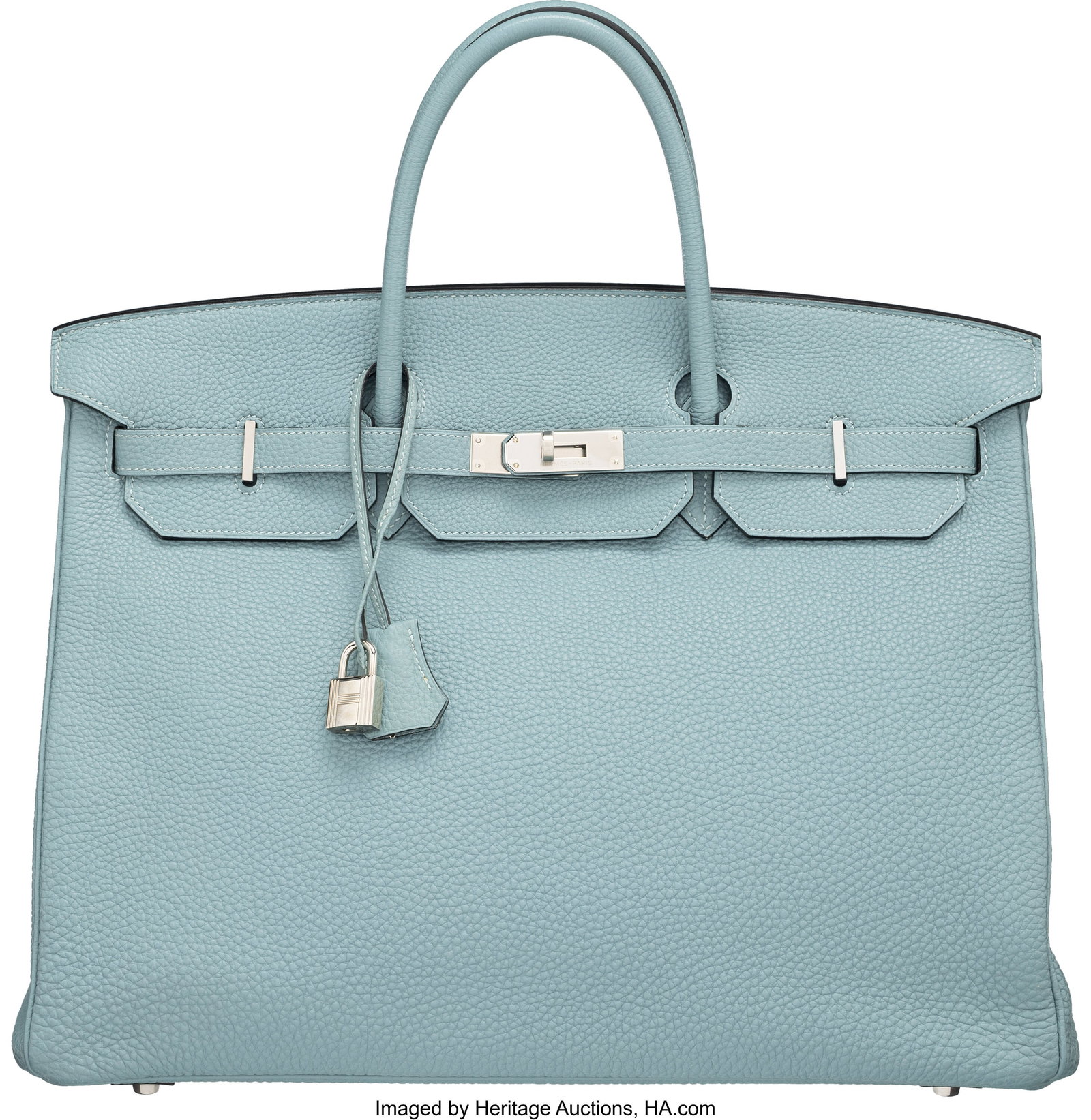 Hermès 40cm Ciel Togo Leather Birkin Bag with P (1 of 5)