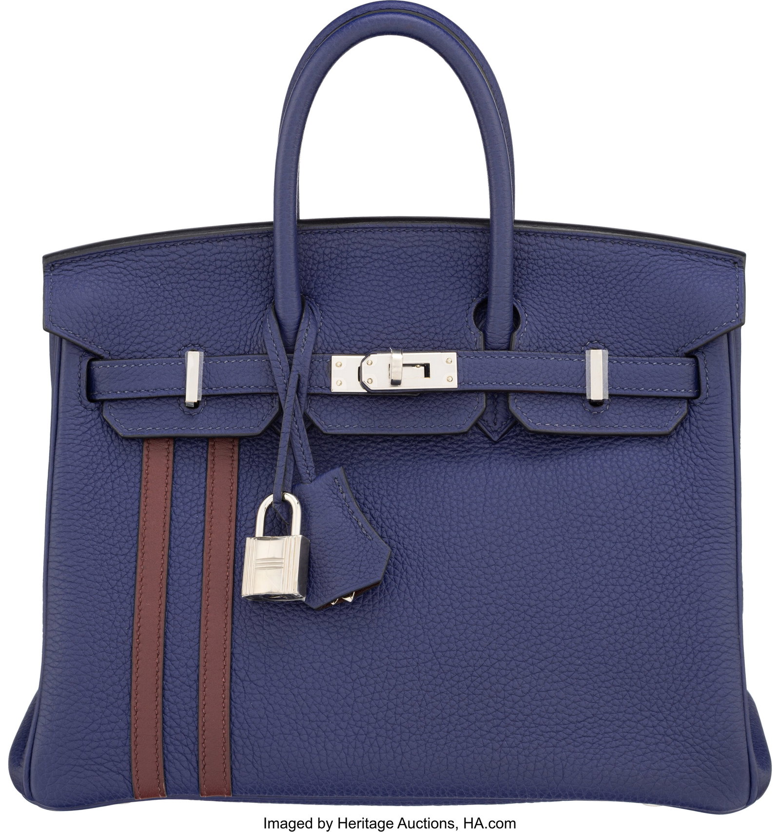Hermès Limited Edition 25cm Bleu Encre Togo & R (1 of 5)