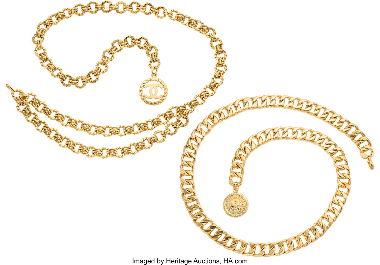 Chanel Set of Two: Vintage Chain Belts See Exte (1 of 1)