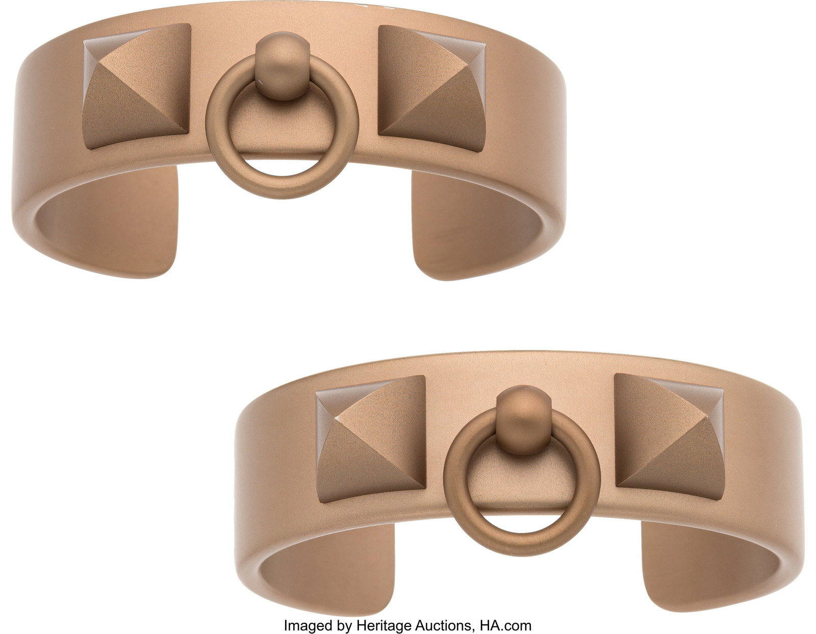 Hermès Set of Two: Aluminum Sunset Medor Cuff B (1 of 1)
