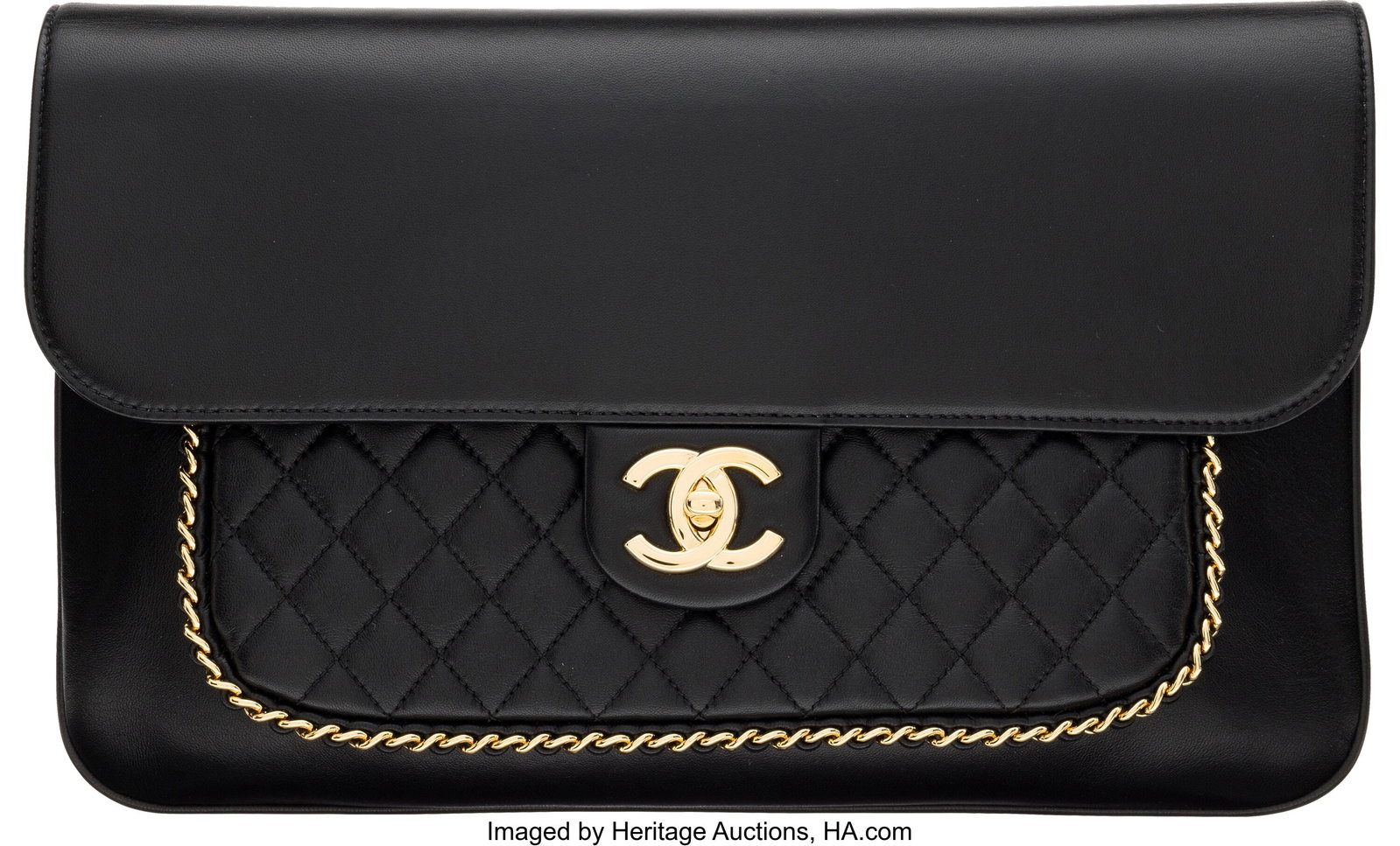 Chanel Black Quilted Lambskin Leather Unchained  (1 of 3)