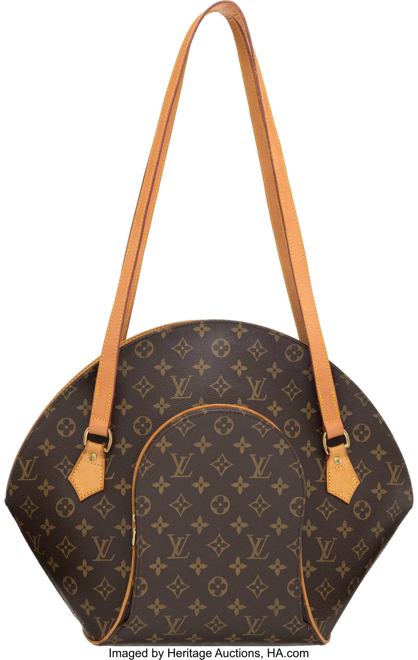 Louis Vuitton Monogram Coated Canvas Ellipse GM : Louis Vuitton Monogram Coated Canvas Ellipse GM Condition: 4 18" Width x 14" Height x 5" Depth This bag is done in Monogram Coated Canvas with Vachetta Leather Trim with Brass Hardware, fe