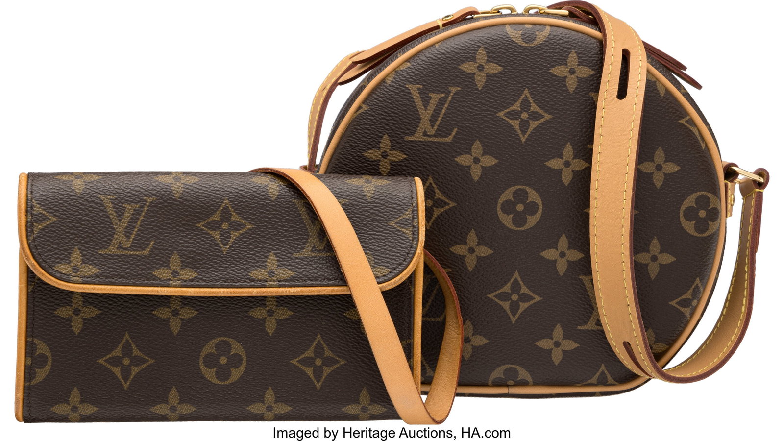 Louis Vuitton Set of Two: Monogram Coated Canvas (1 of 3)