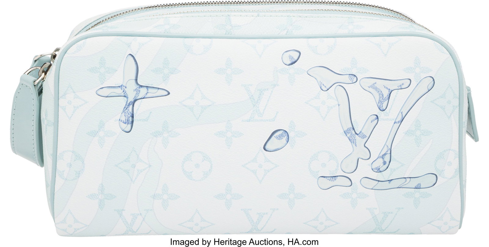 Louis Vuitton Aquagarden Monogram Coated Canvas : Louis Vuitton Aquagarden Monogram Coated Canvas Dopp Kit Toiletry Pouch Condition: 1 10.5" Width x 5.5" Height x 6" Depth This bag is done in Aquagarden Monogram Coated Canvas with