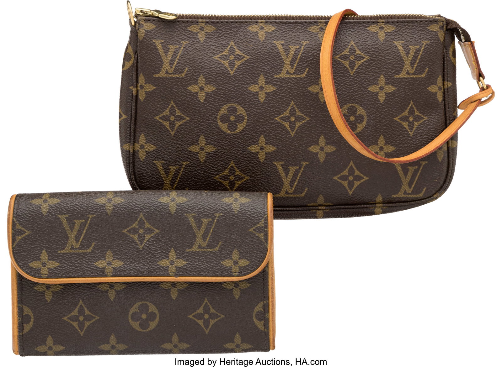 Louis Vuitton Set of Two: Monogram Coated Canvas (1 of 2)