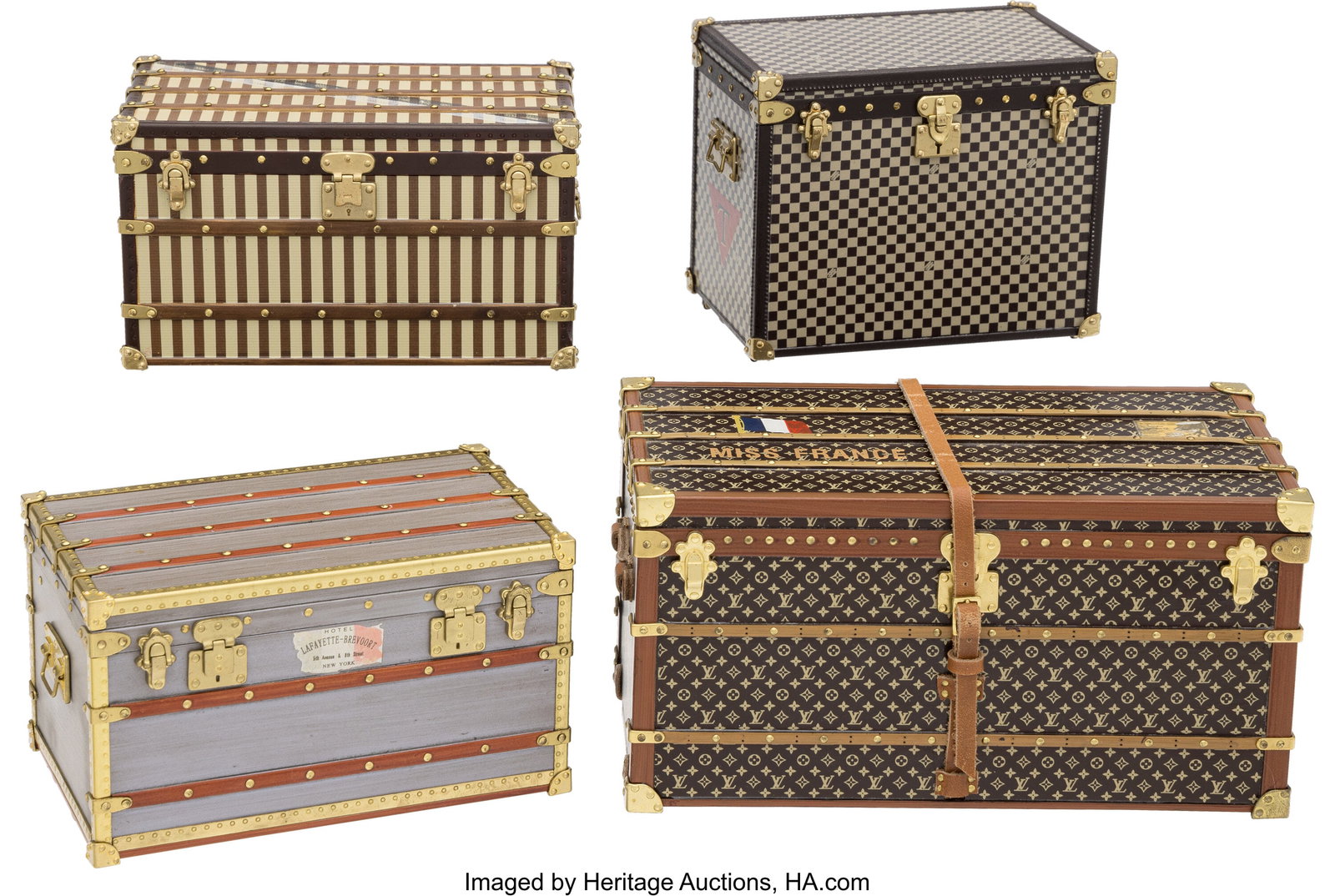 Louis Vuitton Set of Four: Mini Malle Paperweigh (1 of 2)