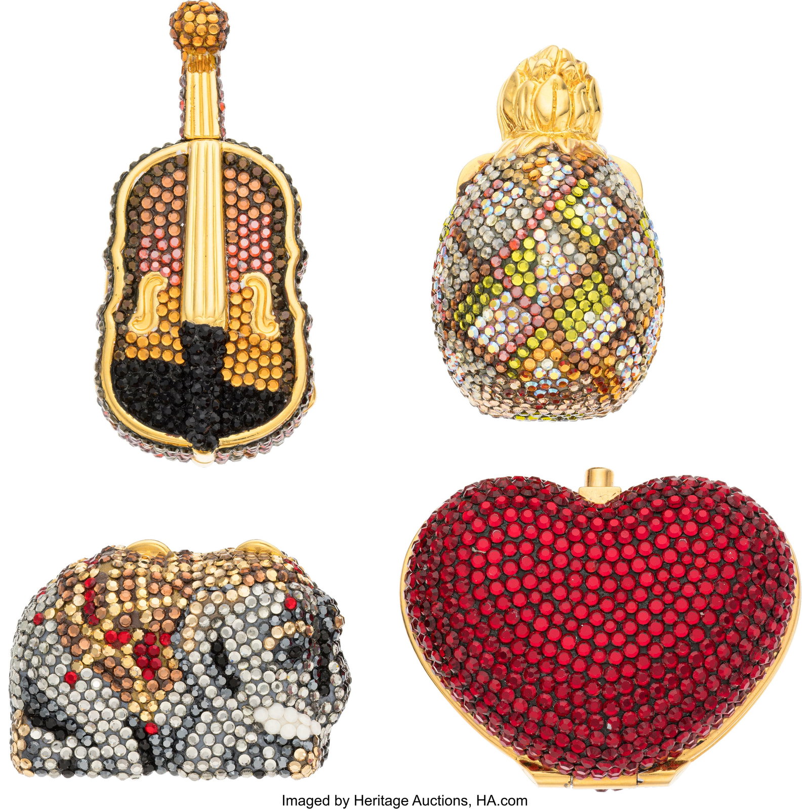 Judith Leiber Set of Four: Crystal Pill Boxes S (1 of 2)