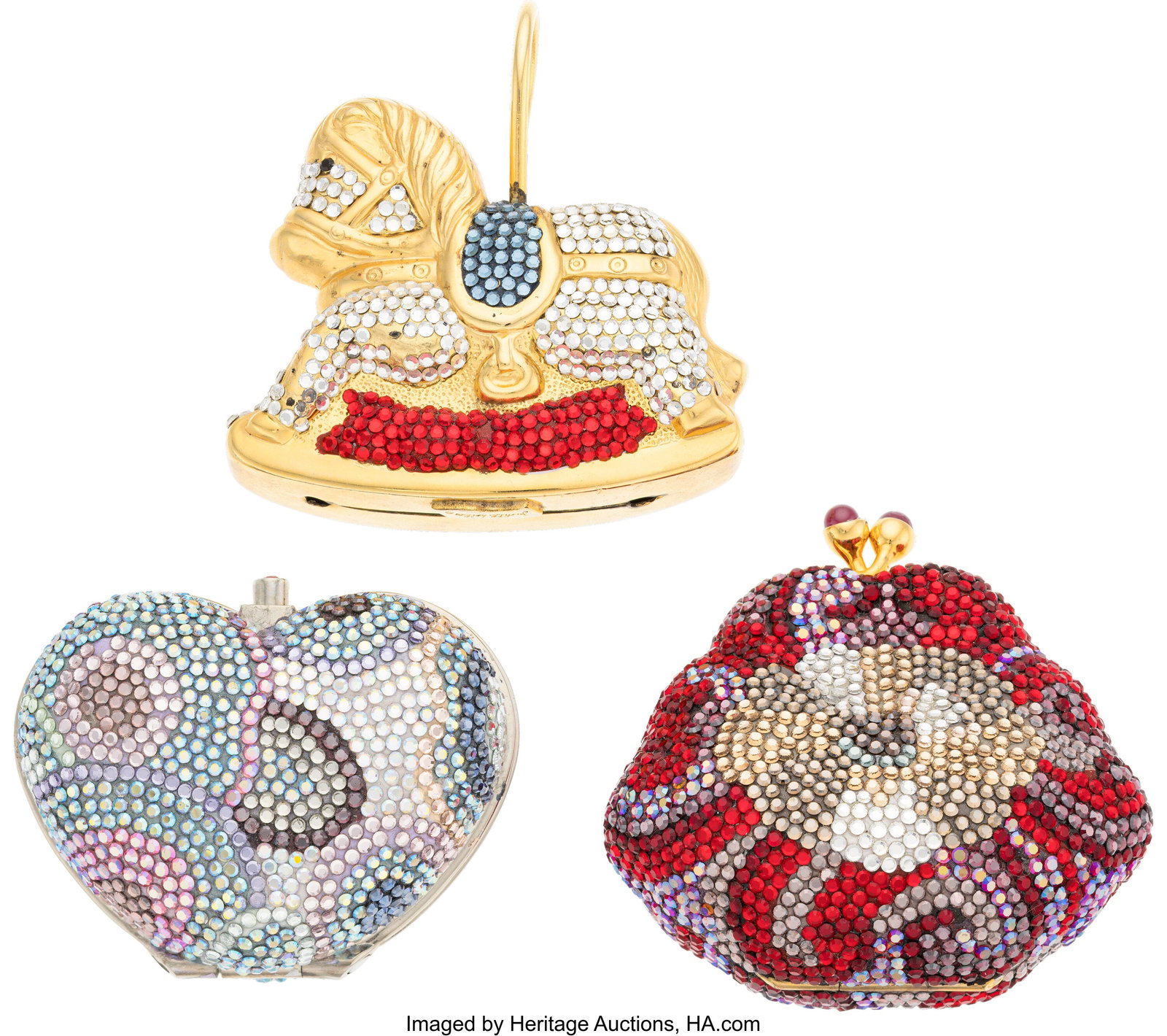 Judith Leiber Set of Three: Crystal Pill Boxes & (1 of 2)