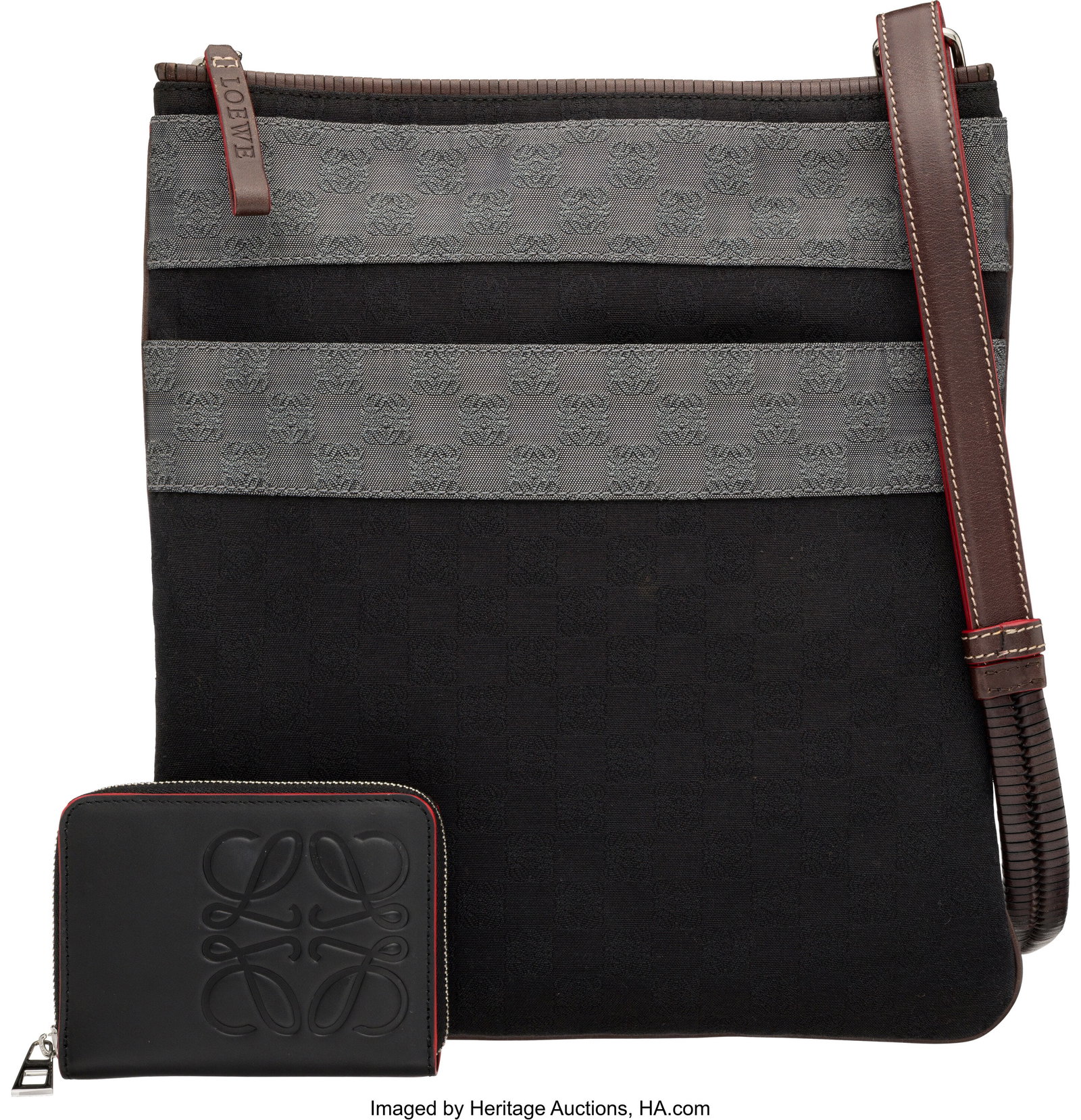 Loewe Set of Two: Anagram Canvas Crossbody Bag a (1 of 3)