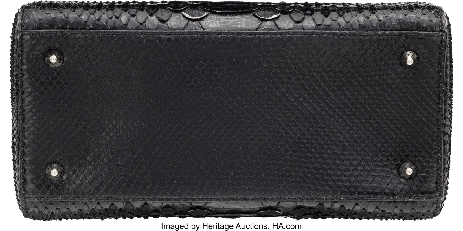 Christian Dior Black Python Medium Lady Dior Bag - 3