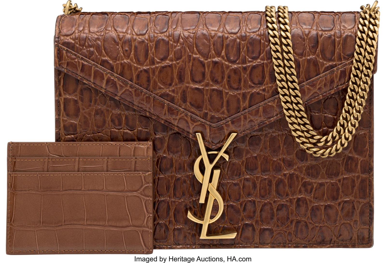 Yves Saint Laurent Set of Two: Brown Crocodile S (1 of 2)