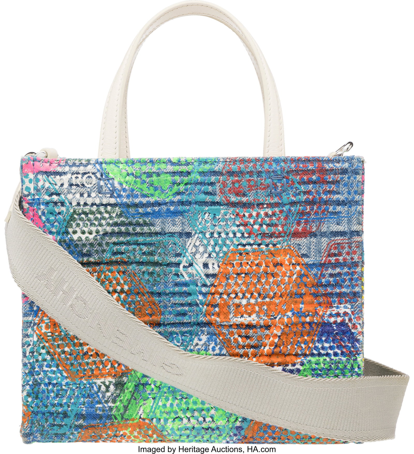 Givenchy Multicolor Canvas Mini Tote with Silver - 2