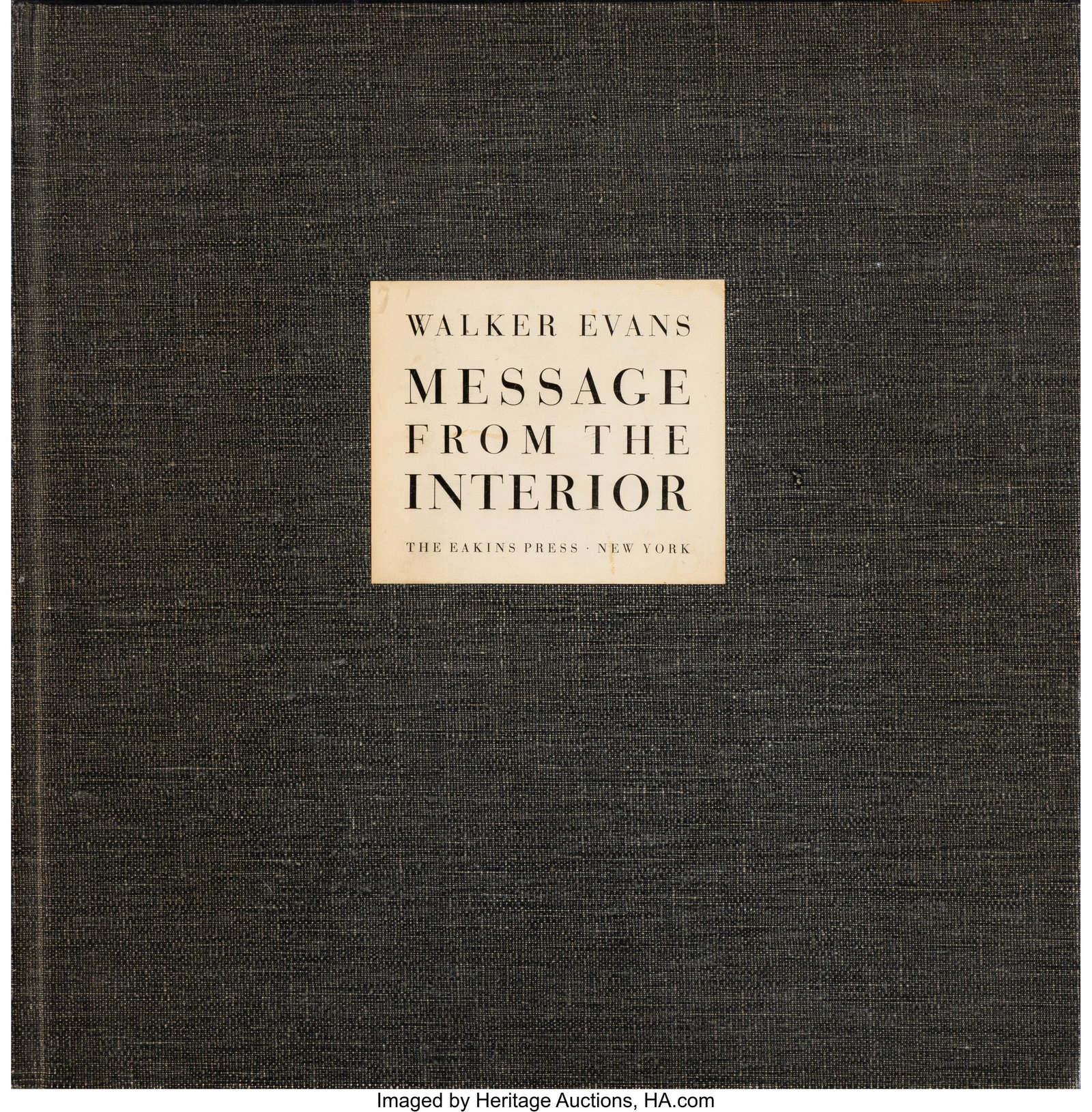 Walker Evans (American, 1903-1975) Message from  (1 of 2)