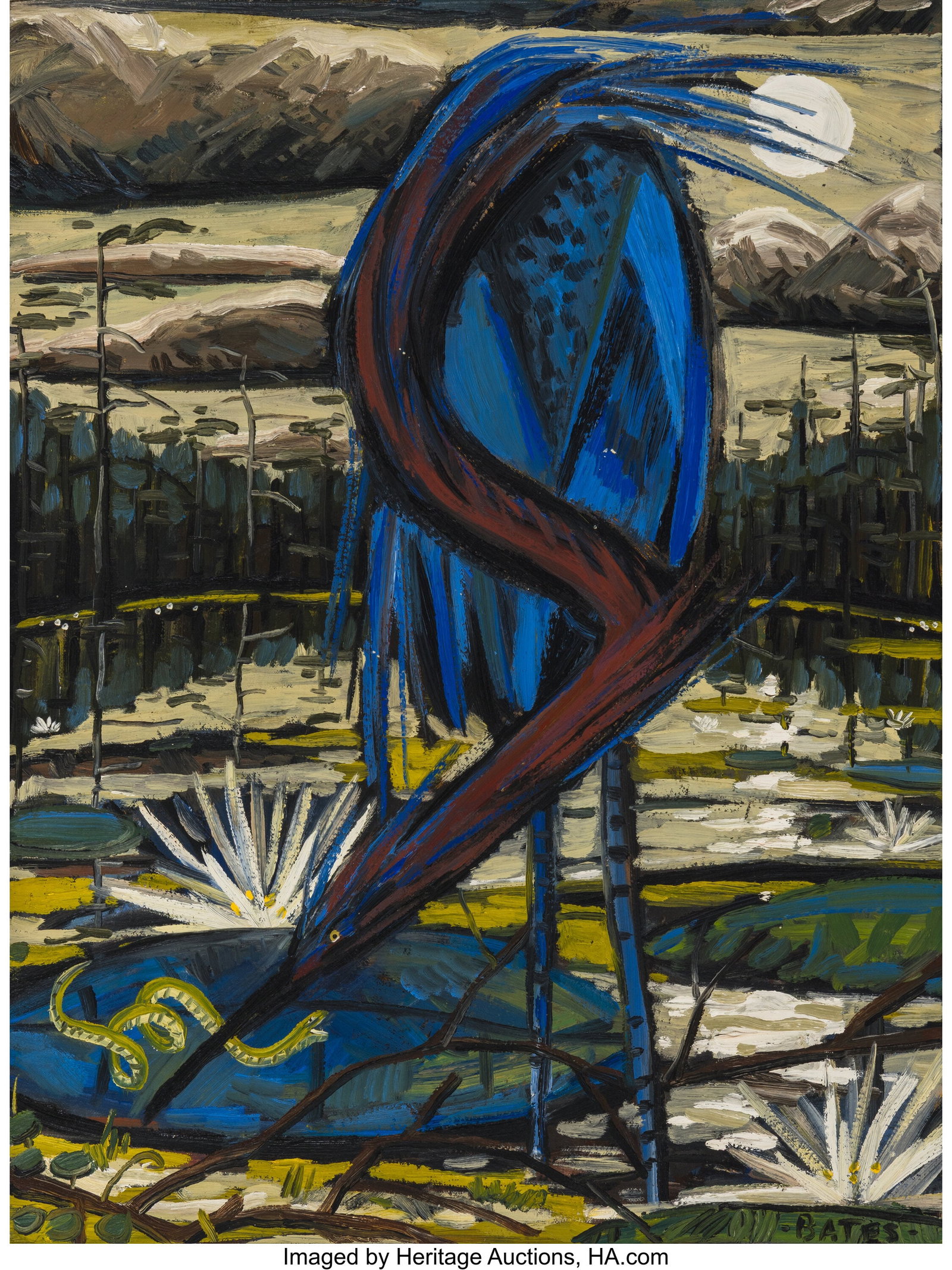 David Bates (American, b. 1952) Little Blue Hero (1 of 3)