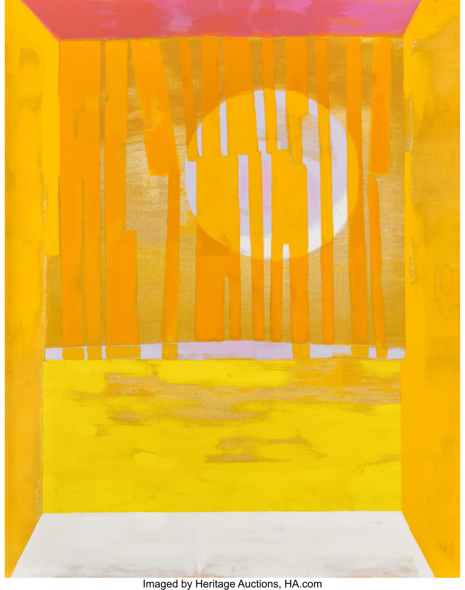 William Lewis Lester (American, 1910-1991) Caged: William Lewis Lester (American, 1910-1991) Caged, 1970-71 Oil on canvas 48 x 38 inches (121.9 x 96.5 cm) Signed lower right: WM. Lester Signe